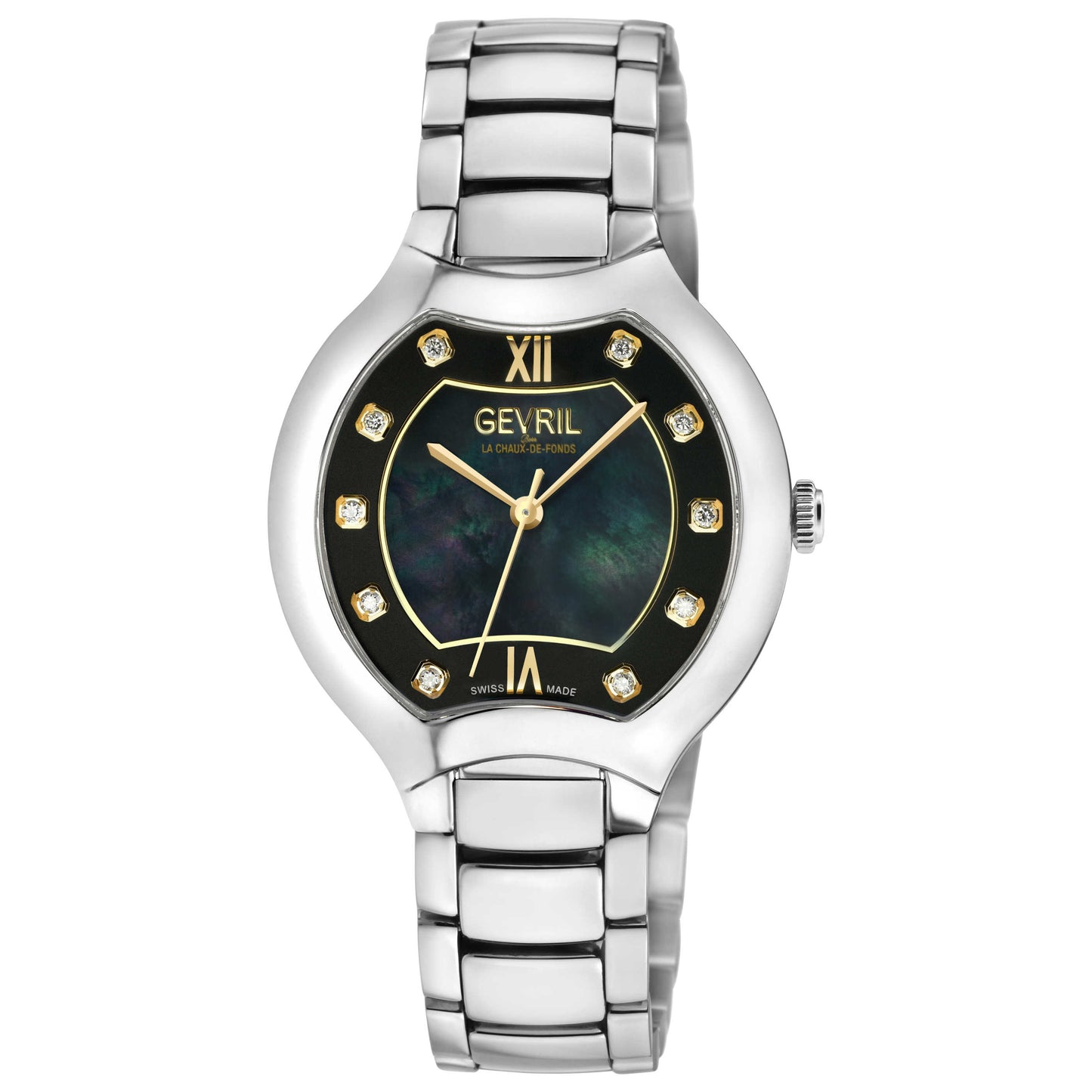 Front view of Gevril Lugano Women's Quartz Watch 11047B
