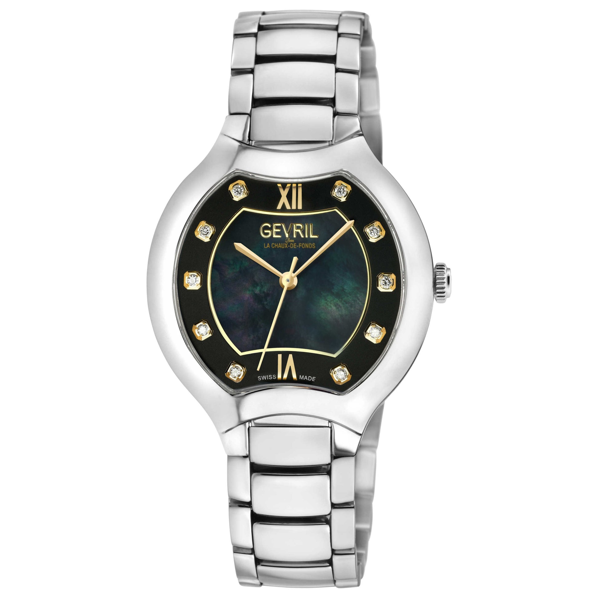 Front view of Gevril Lugano Women's Quartz Watch 11047B