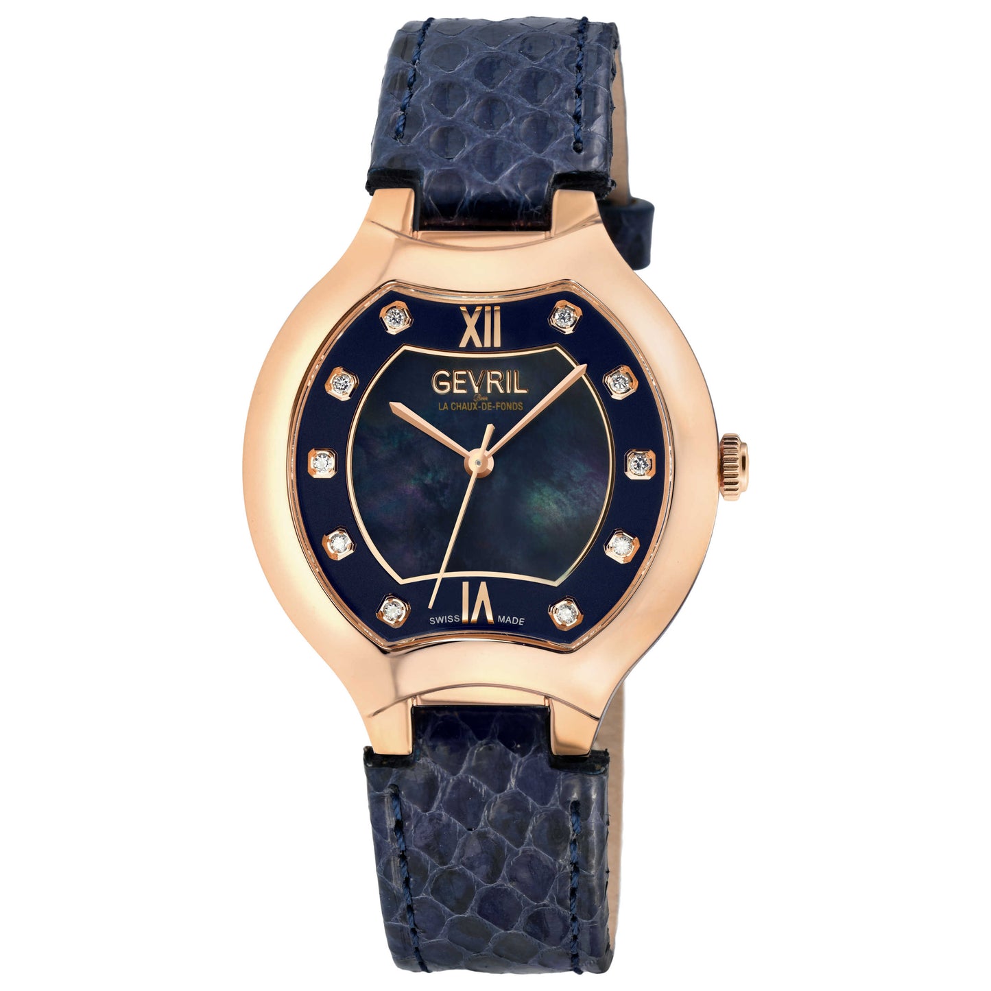 Front view of Gevril Lugano Diamond Women's Quartz Watch 11053