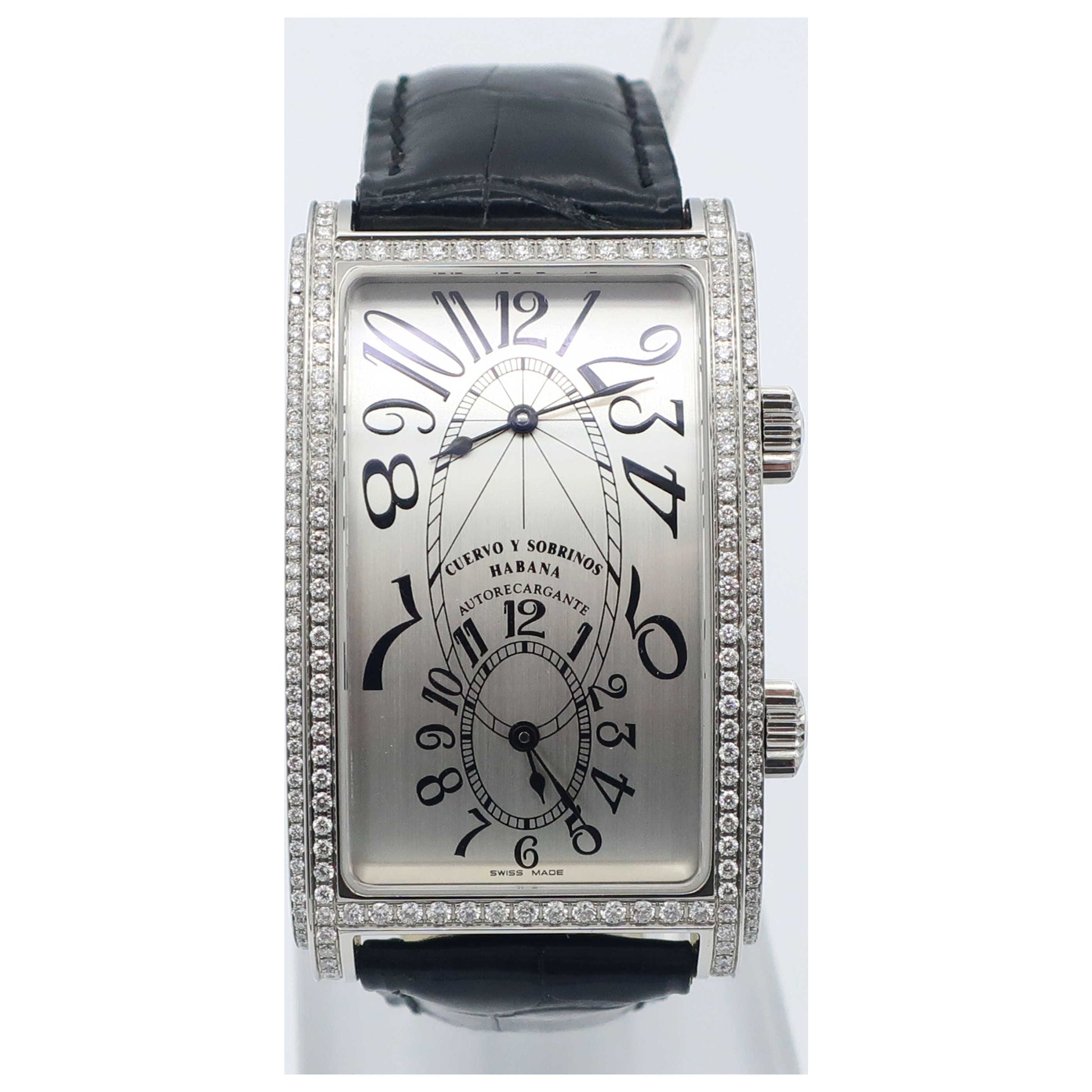 Front view of Cuervo y Sobrinos Prominente Men's Automatic Watch 11121AS3-SD