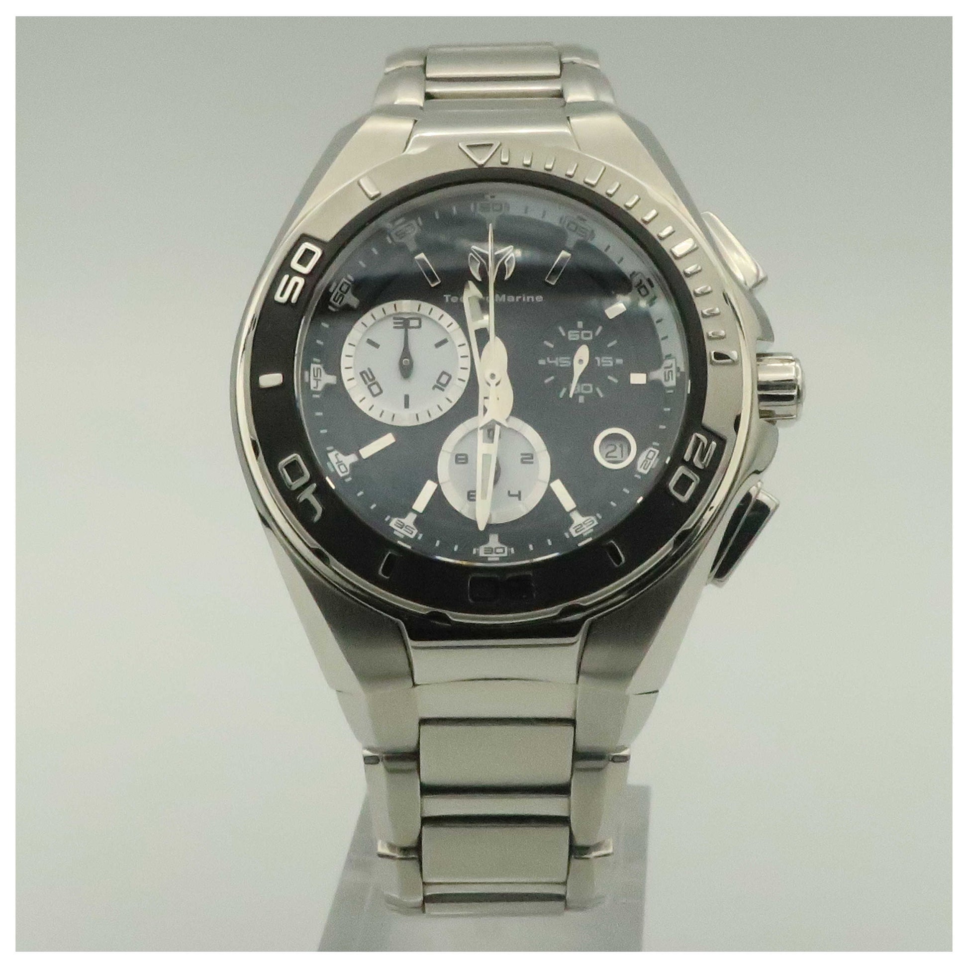 Front view of TechnoMarine Cruise Steel Men's Quartz Watch 112025-SDV
