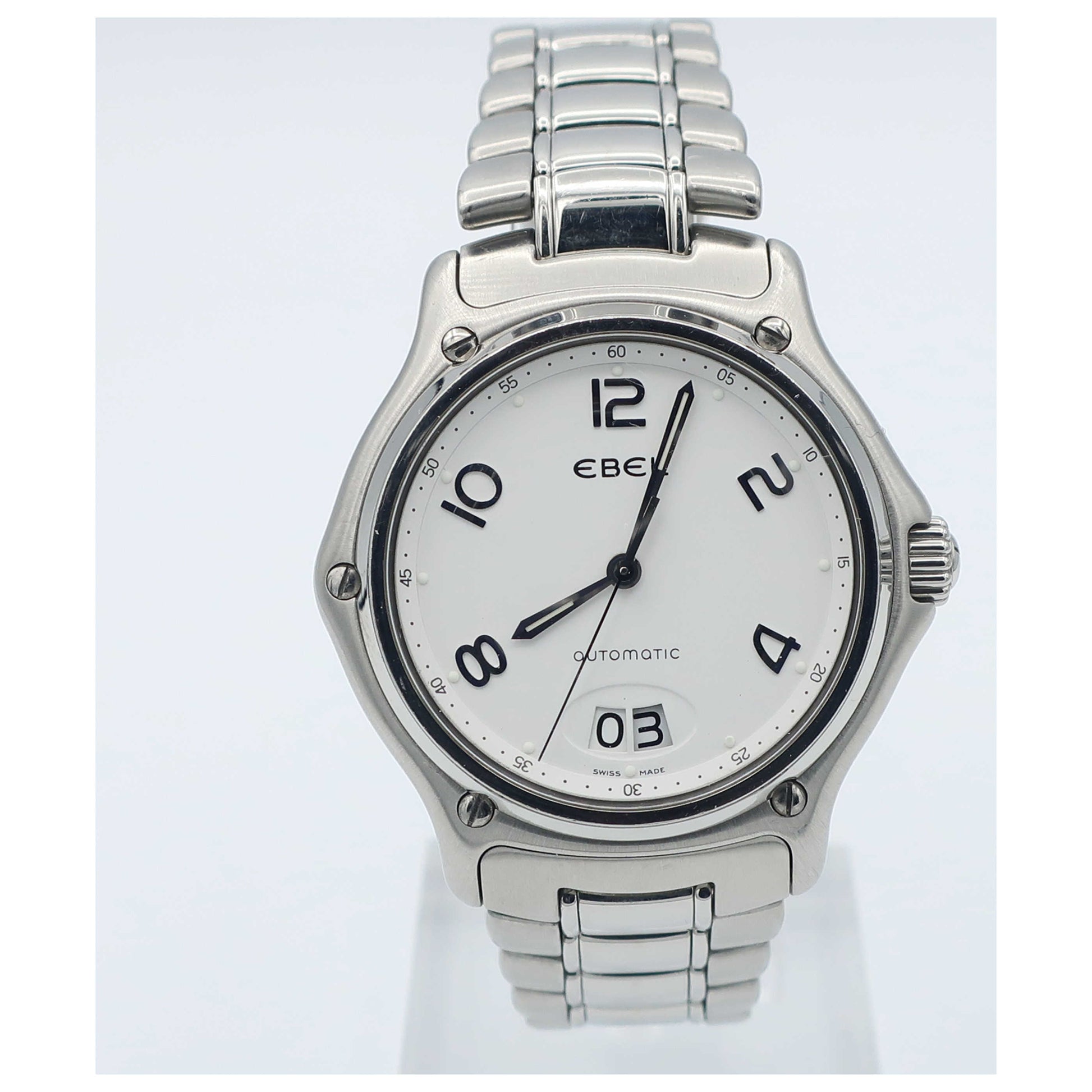 Front view of Ebel Classic Wave Men's Automatic Watch 1120F41-36225-PO
