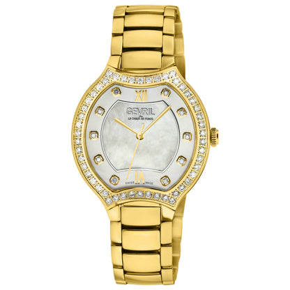 Front view of Gevril Lugano Diamond Women's Quartz Watch 11221B