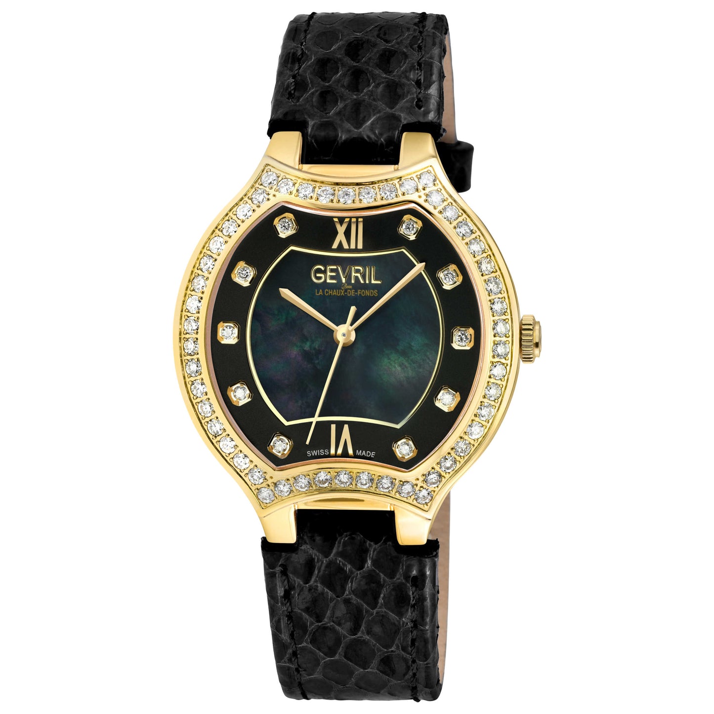 Front view of Gevril Lugano Diamond Women's Quartz Watch 11227