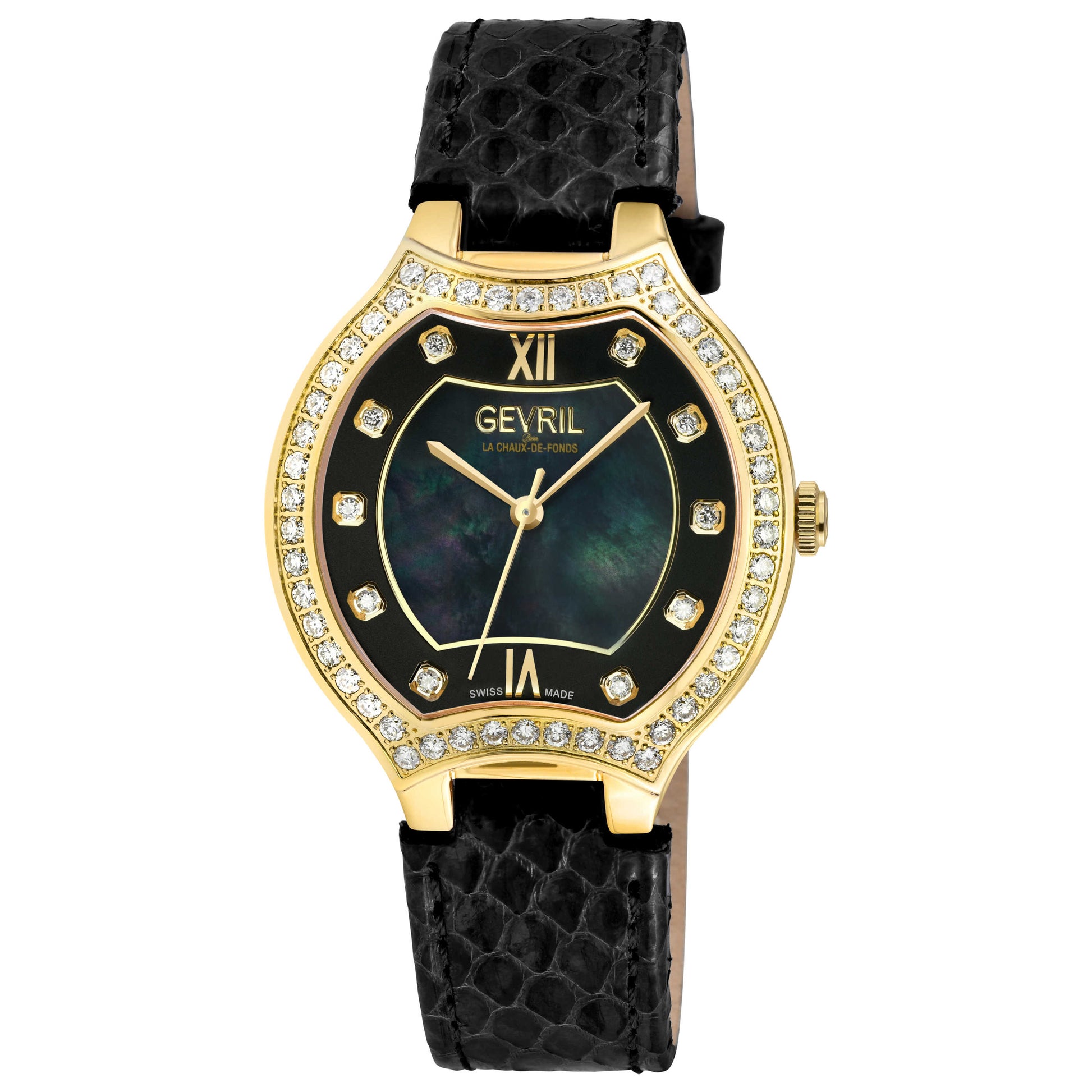 Front view of Gevril Lugano Diamond Women's Quartz Watch 11227