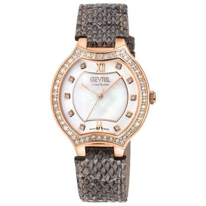 Front view of Gevril Lugano Diamond Women's Quartz Watch 11251