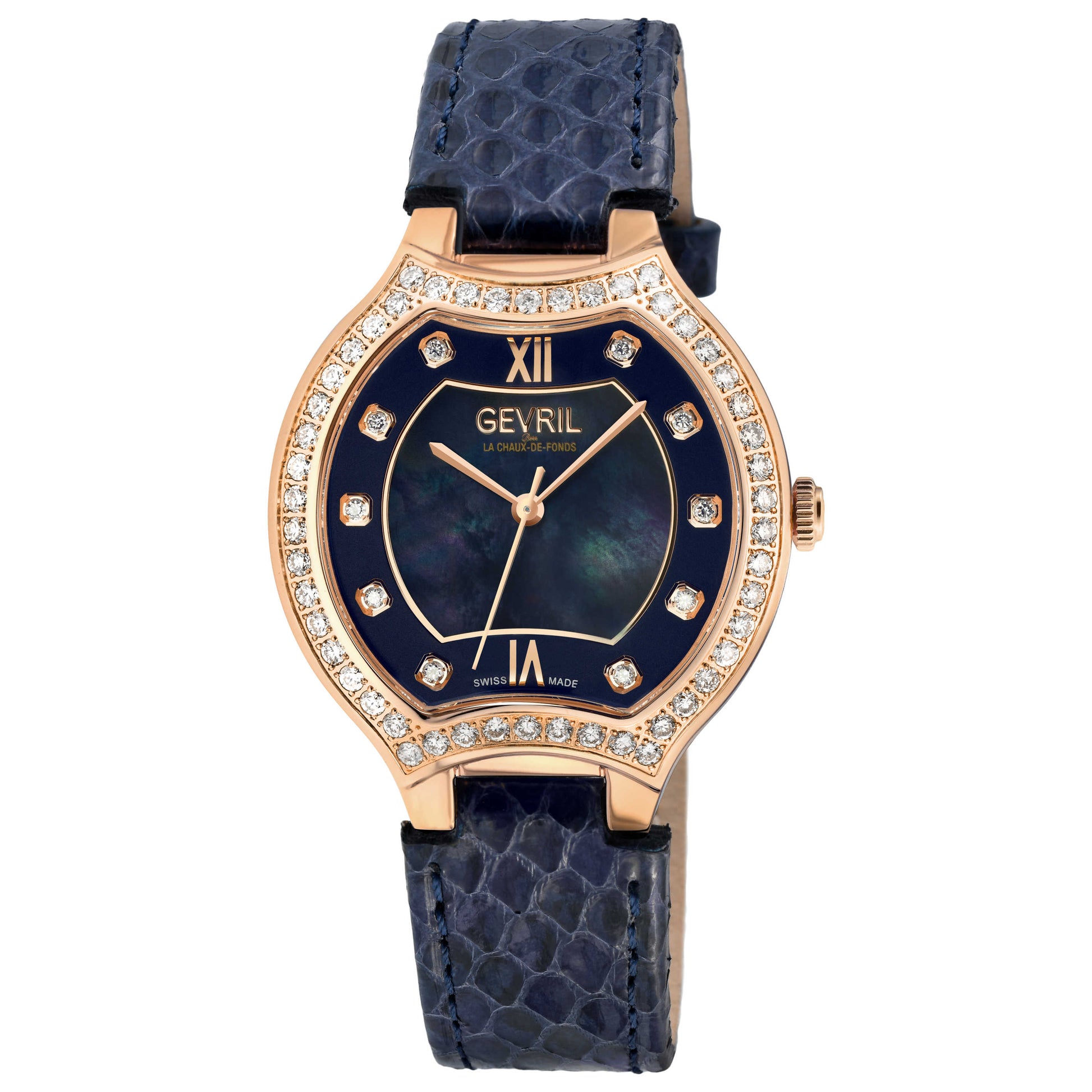 Front view of Gevril Lugano Diamond Women's Quartz Watch 11253