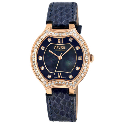 Front view of Gevril Lugano Diamond Women's Quartz Watch 11253