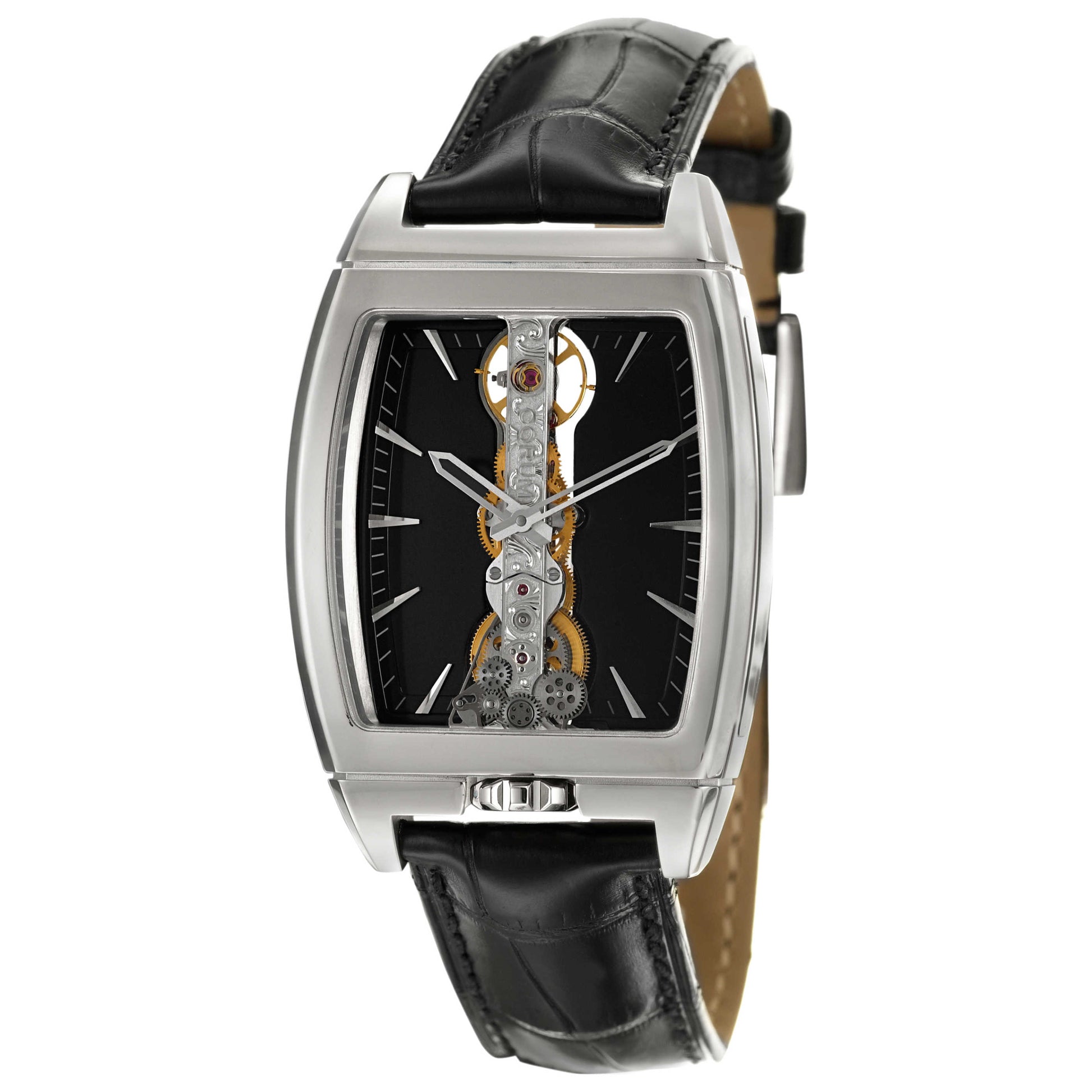 Front view of Corum Golden Bridge Men's Manual-Wind Watch 113-150-59-0001-FN01