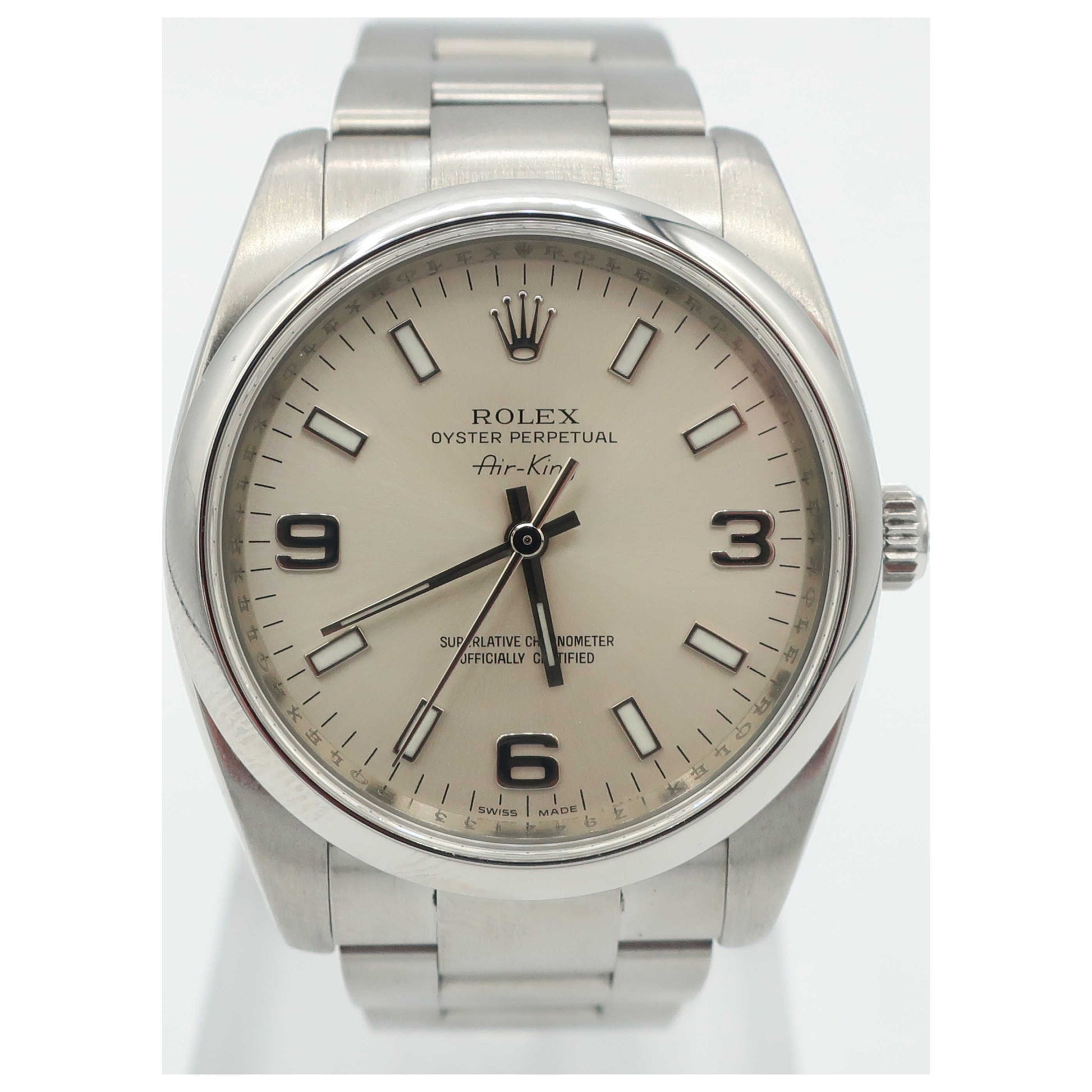 Front view of Rolex Air King Men's Automatic Watch 114200-PO