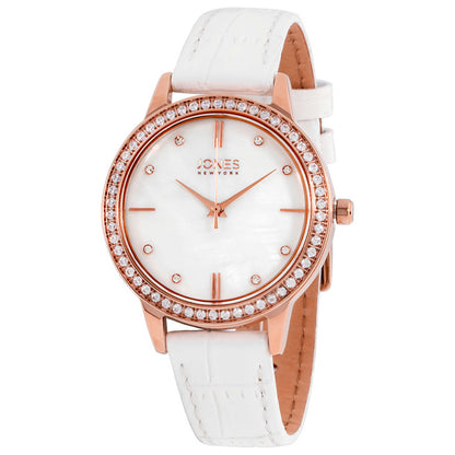 Front view of Jones New York Leather Women's Quartz Watch 11536R528001