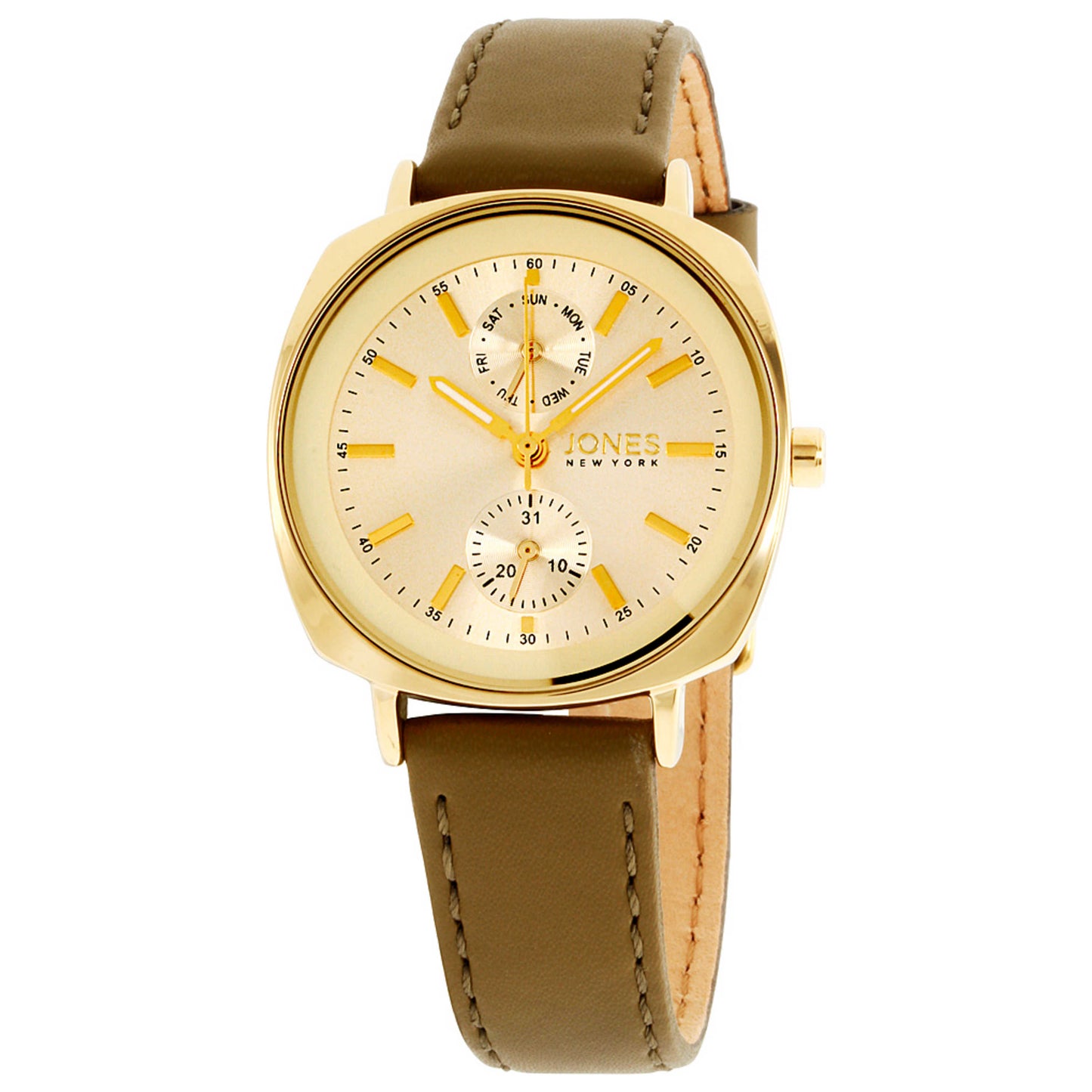 Front view of Jones New York Leather Women's Quartz Watch 11543G528MOS