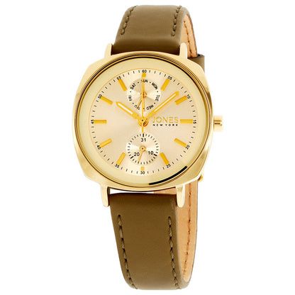 Front view of Jones New York Leather Women's Quartz Watch 11543G528MOS