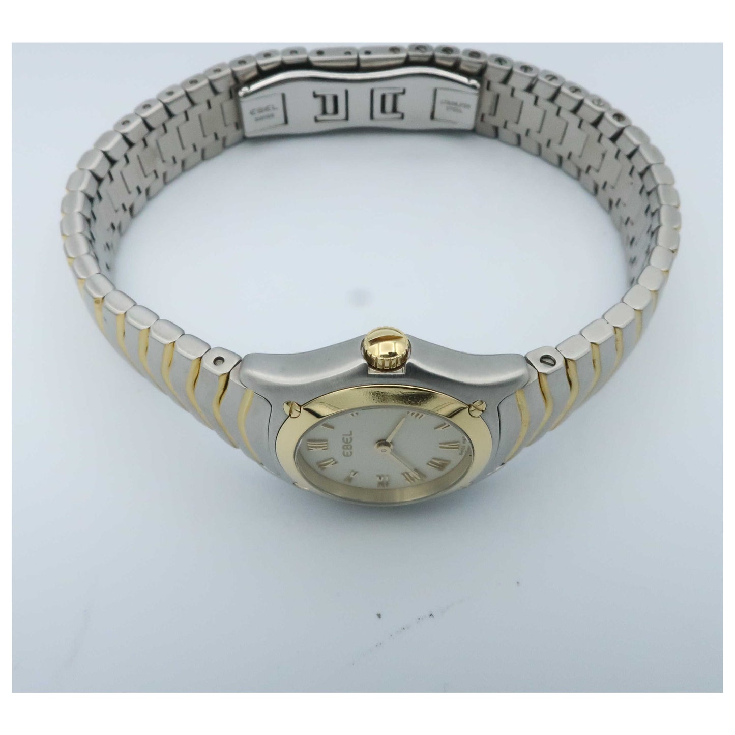 Front view of Ebel Classic Wave Women's Swiss Quartz (Battery-Powered) Watch 1157F11-1225-SD