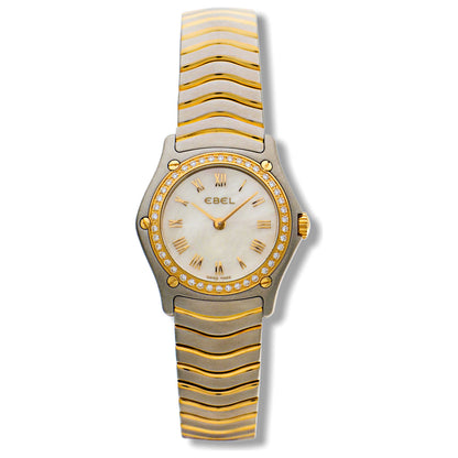 Front view of Ebel Classic Wave Women's Swiss Quartz (Battery-Powered) Watch 1157F14-9225