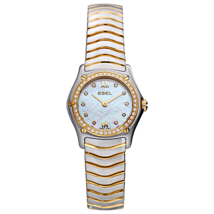 Front view of Ebel Classic Wave Women's Swiss Quartz (Battery-Powered) Watch 1157F14-9725