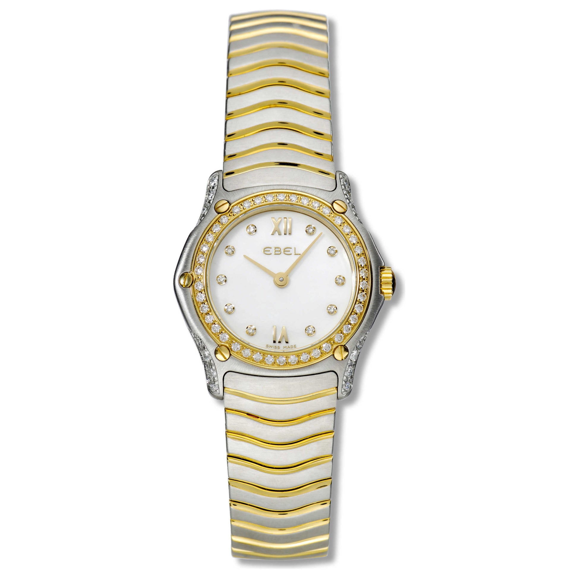Front view of Ebel Classic Wave Women's Swiss Quartz (Battery-Powered) Watch 1157F19-971025