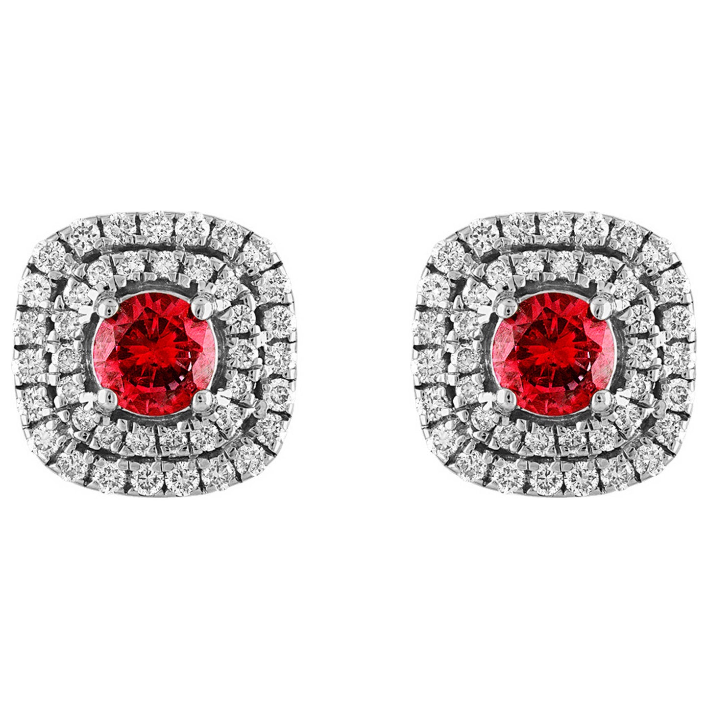 Front view of Tresorra Fashion Women's Earrings 116-WG-RBY