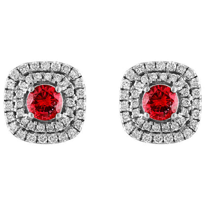 Front view of Tresorra Fashion Women's Earrings 116-WG-RBY