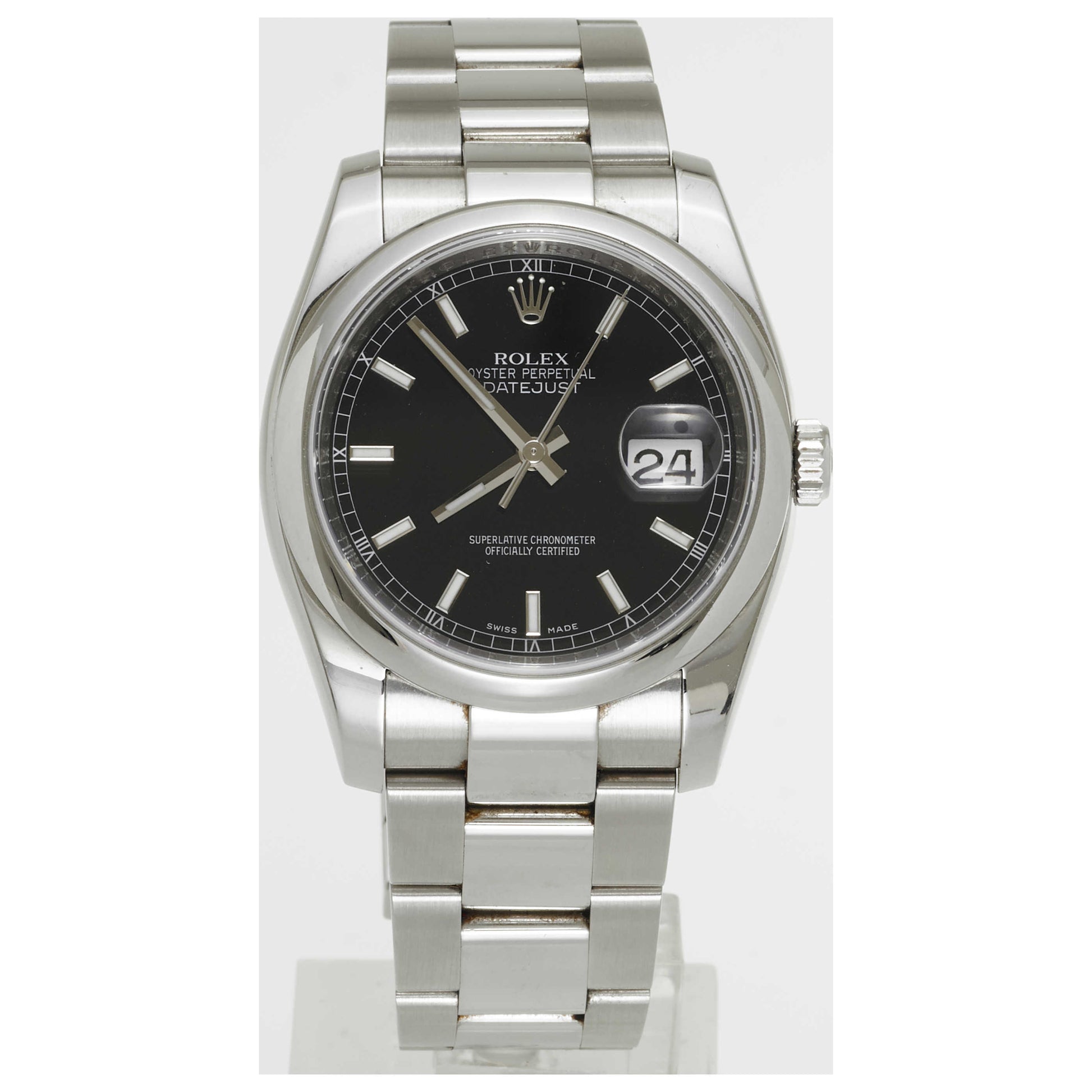 Front view of Rolex Datejust Men's Automatic Watch 116200-PO3