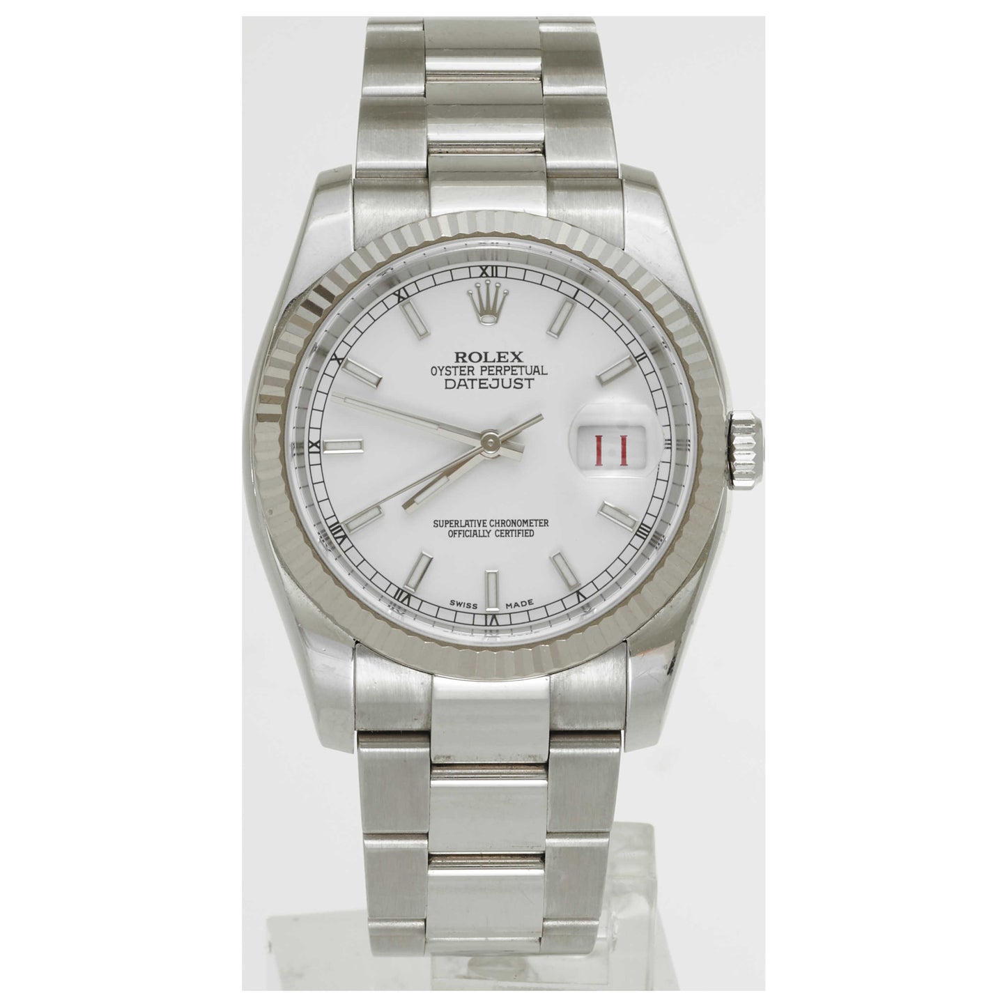 Front view of Rolex Datejust Men's Automatic Watch 116234-PO2