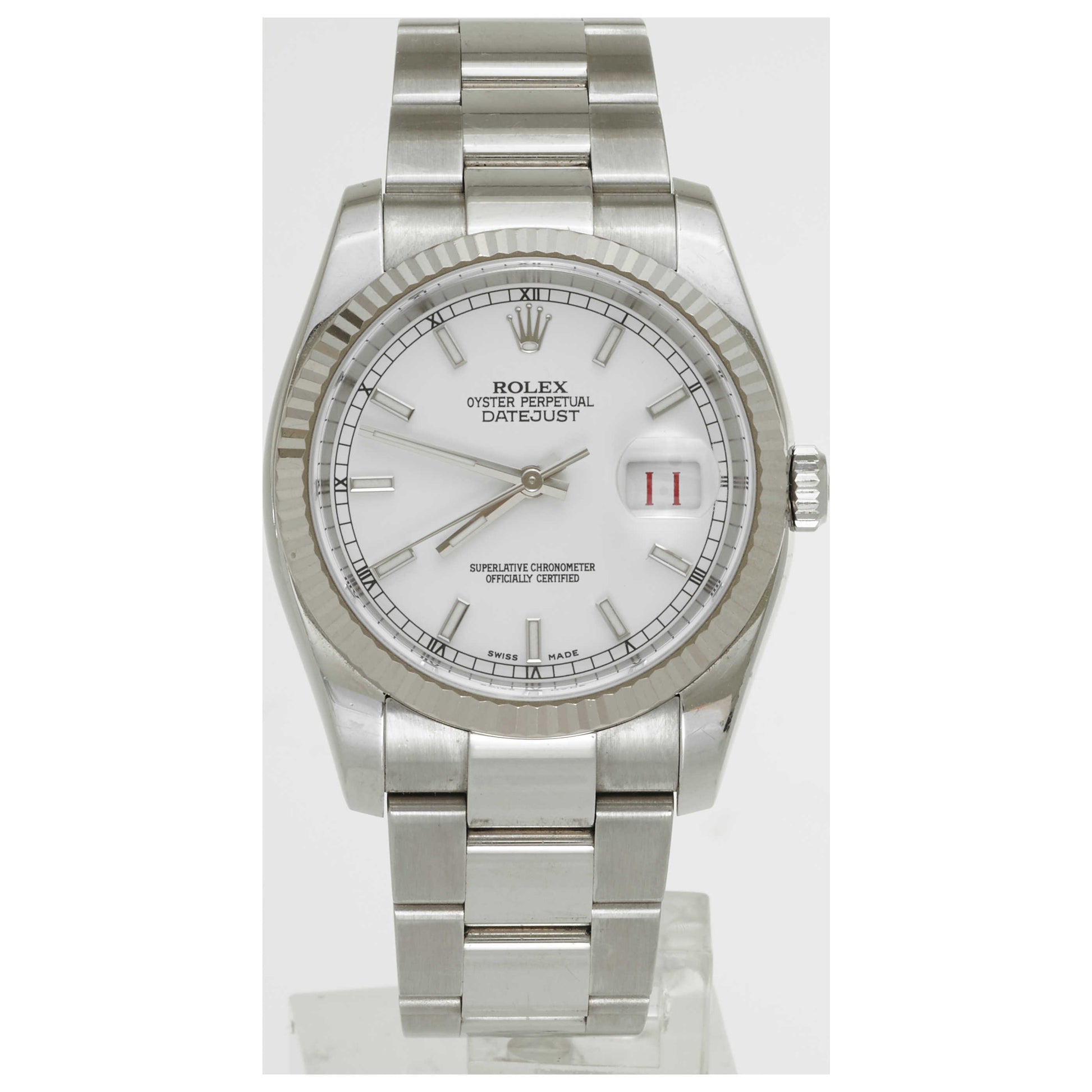 Front view of Rolex Datejust Men's Automatic Watch 116234-PO2