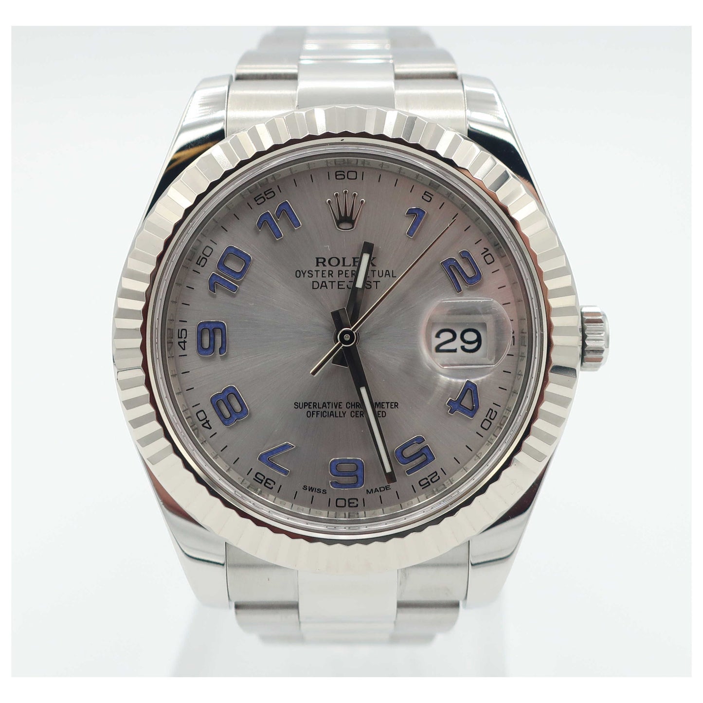 Front view of Rolex Datejust Men's Automatic Watch 116334-PO