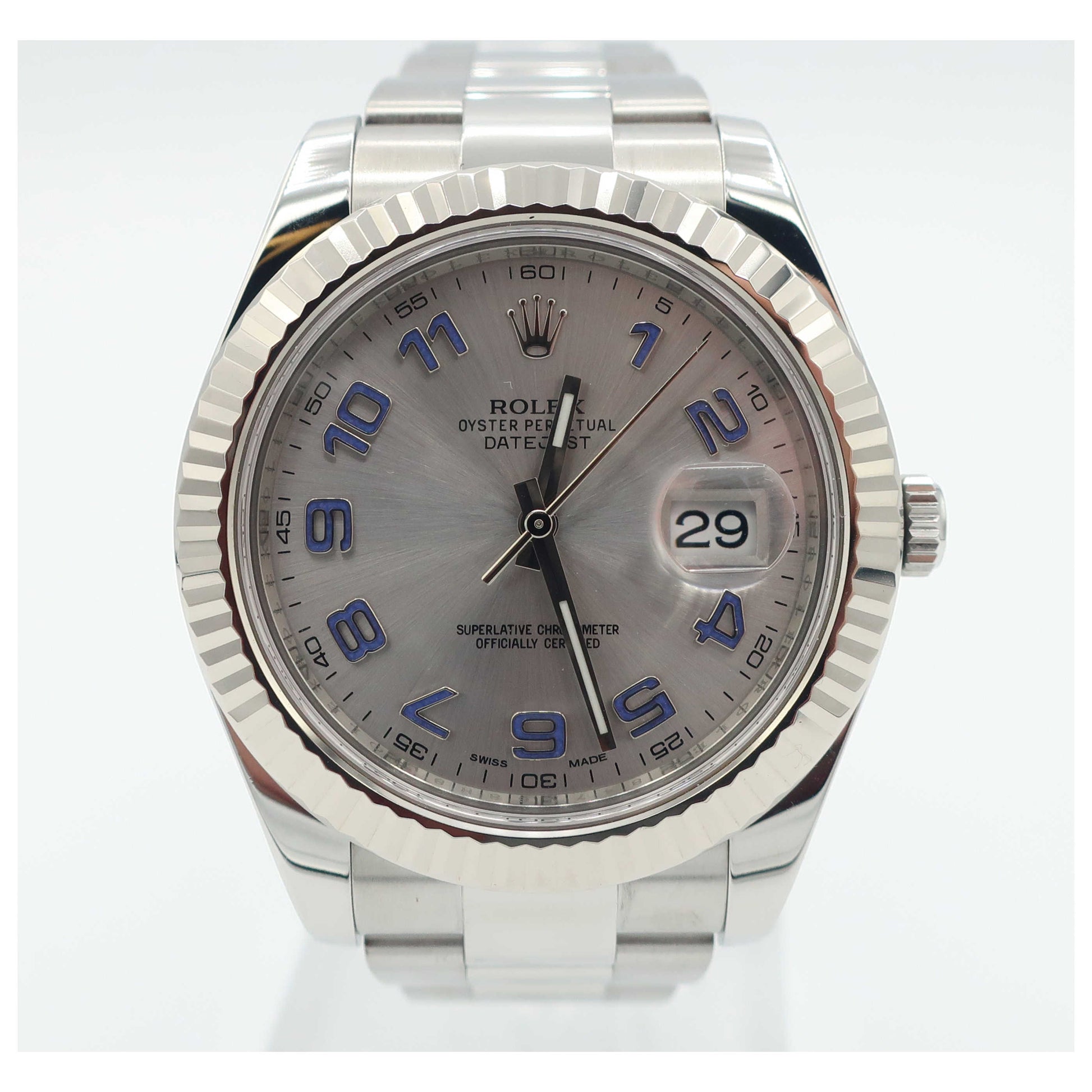 Front view of Rolex Datejust Men's Automatic Watch 116334-PO