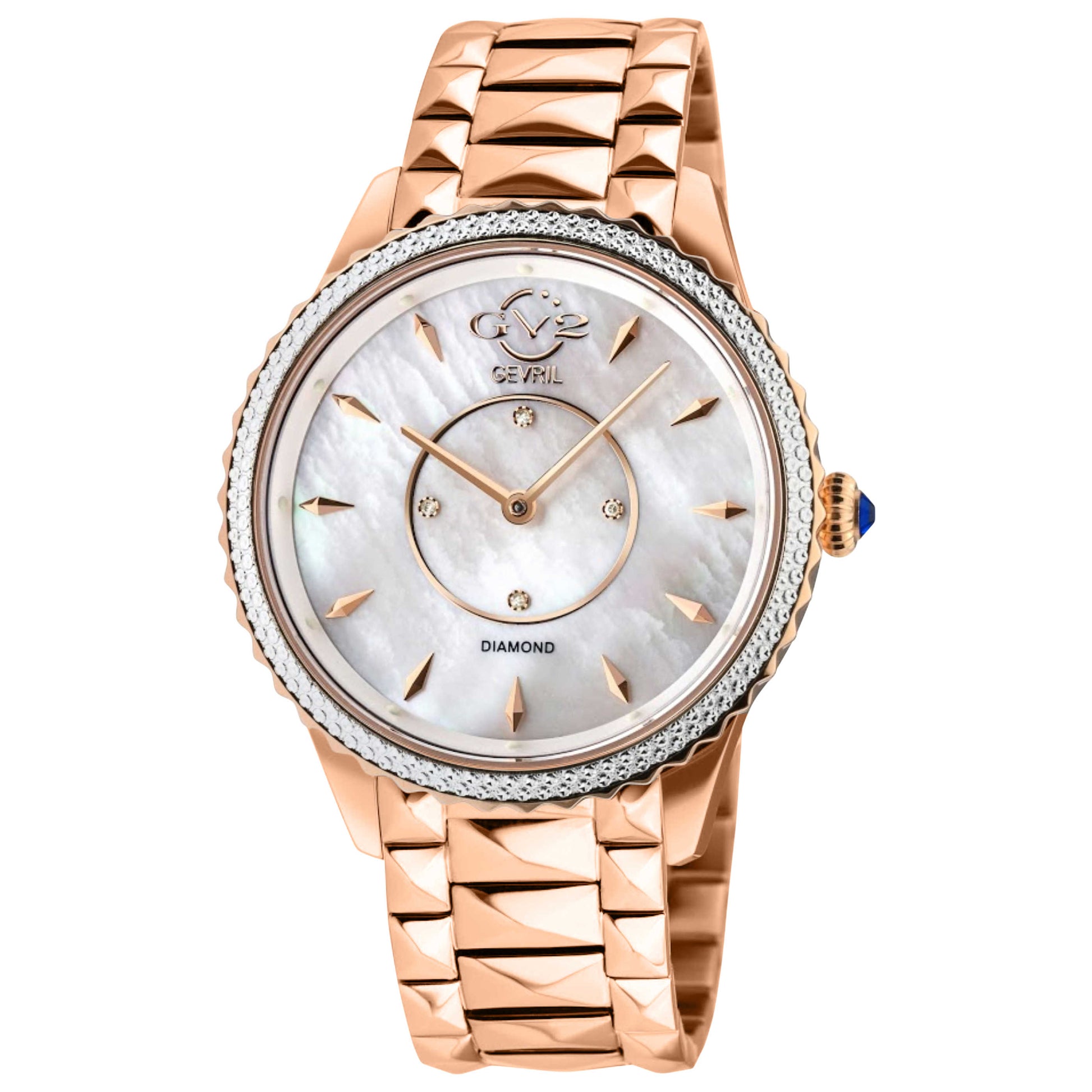 Front view of GV2 by Gevril Siena Diamond Women's Quartz Watch 11701-929