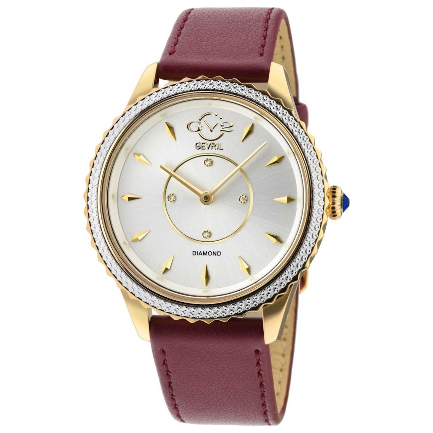 Front view of GV2 by Gevril Siena Diamond Women's Quartz Watch 11702-525V