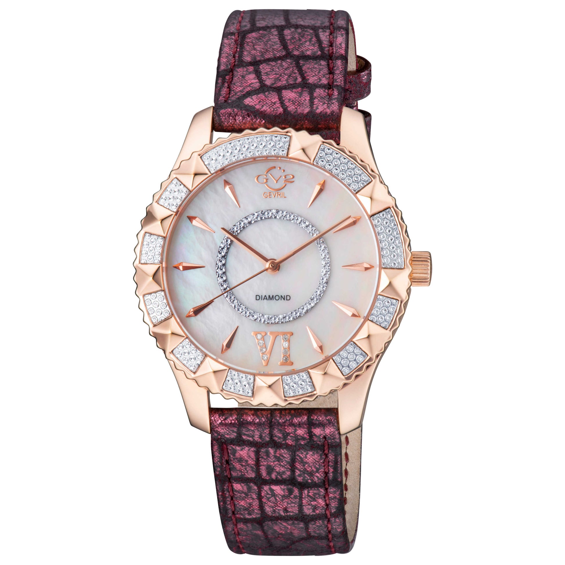 Front view of GV2 by Gevril Venice Diamond Women's Quartz Watch 11711-929C