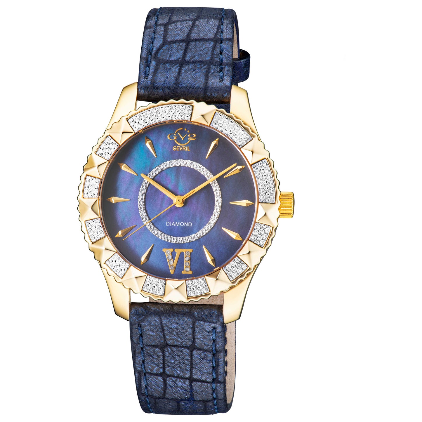 Front view of GV2 by Gevril Venice Diamond Women's Quartz Watch 11715-424C