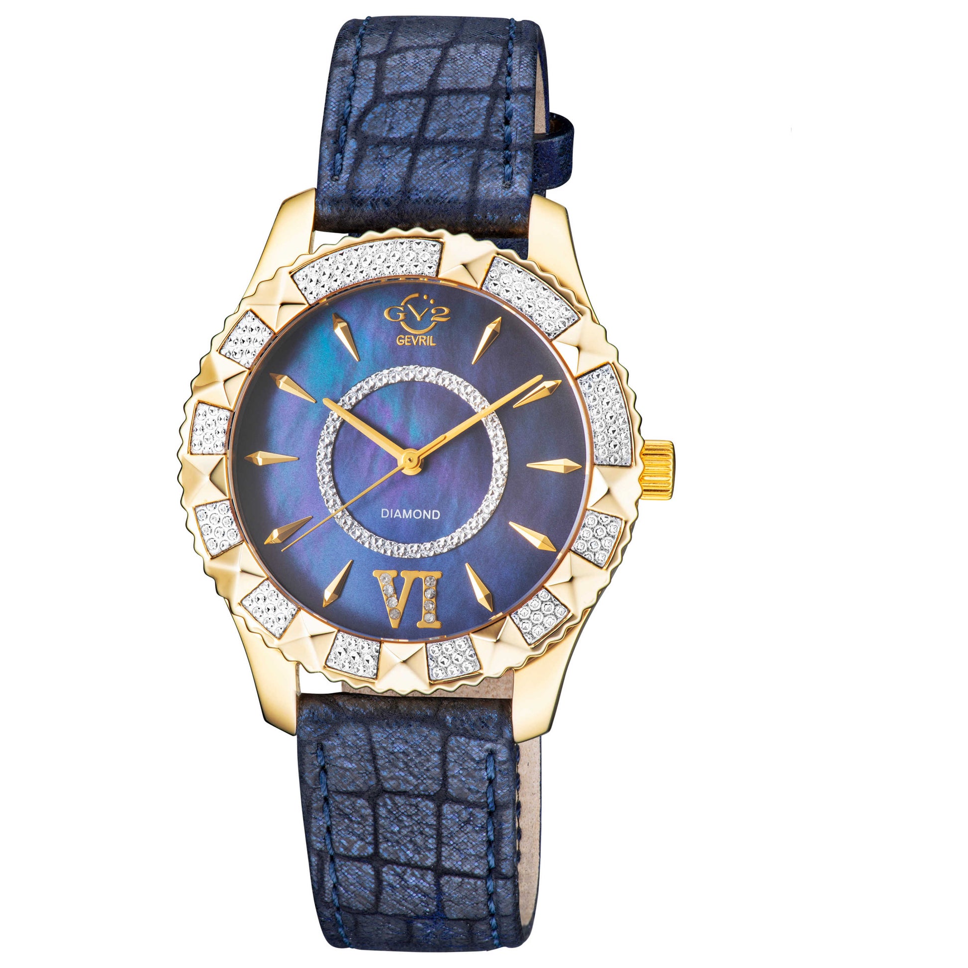 Front view of GV2 by Gevril Venice Diamond Women's Quartz Watch 11715-424C