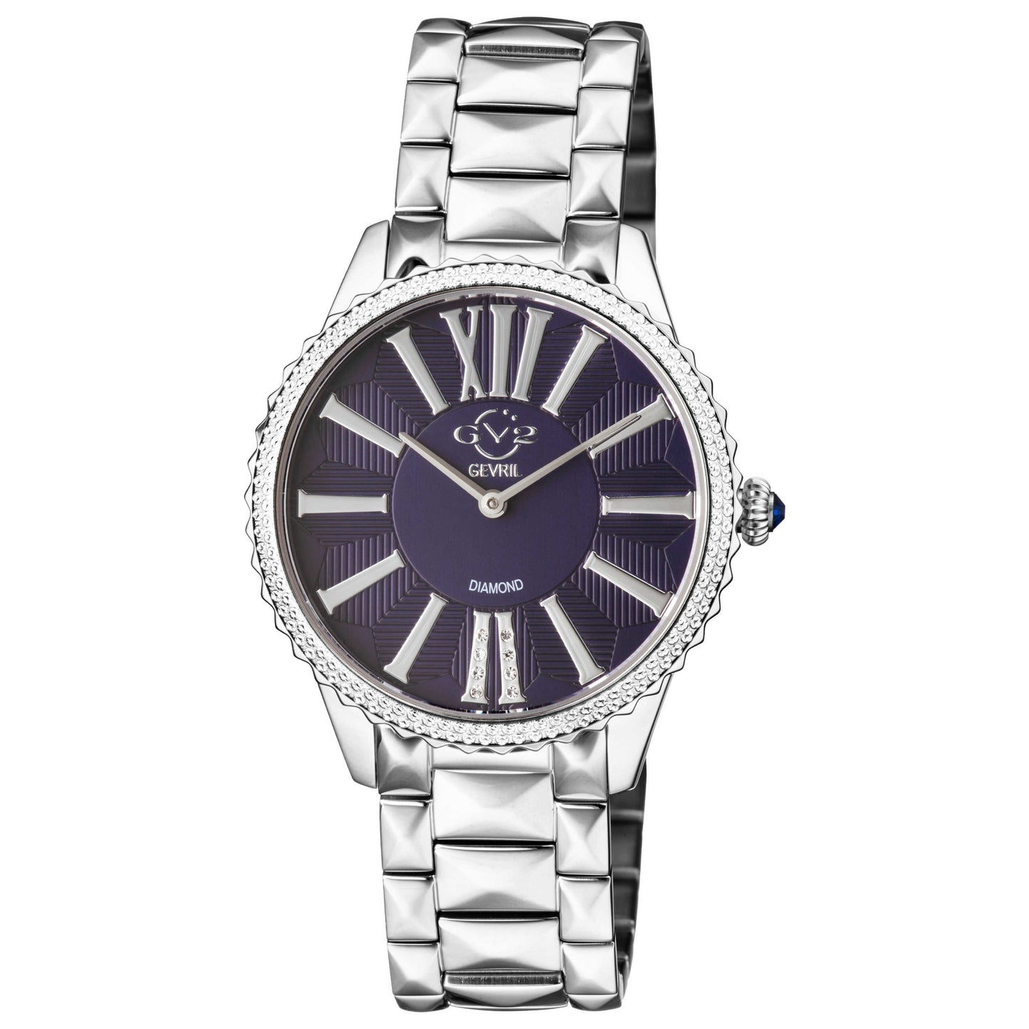 Front view of GV2 by Gevril Siena Diamond Women's Quartz Watch 11722