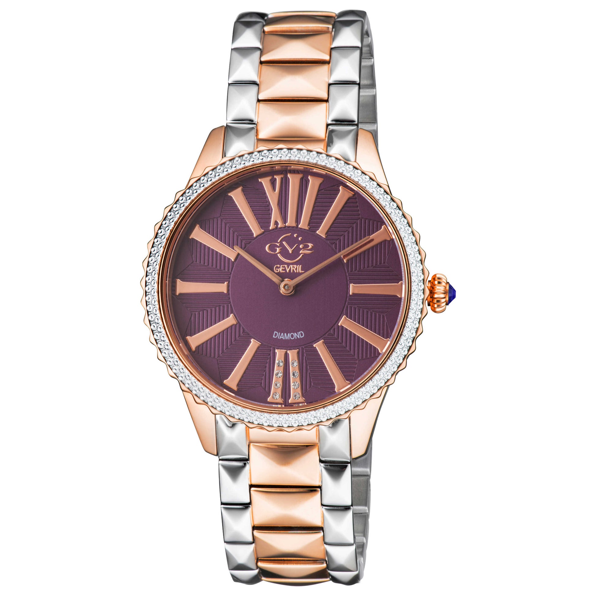 Front view of GV2 by Gevril Siena Diamond Women's Quartz Watch 11723