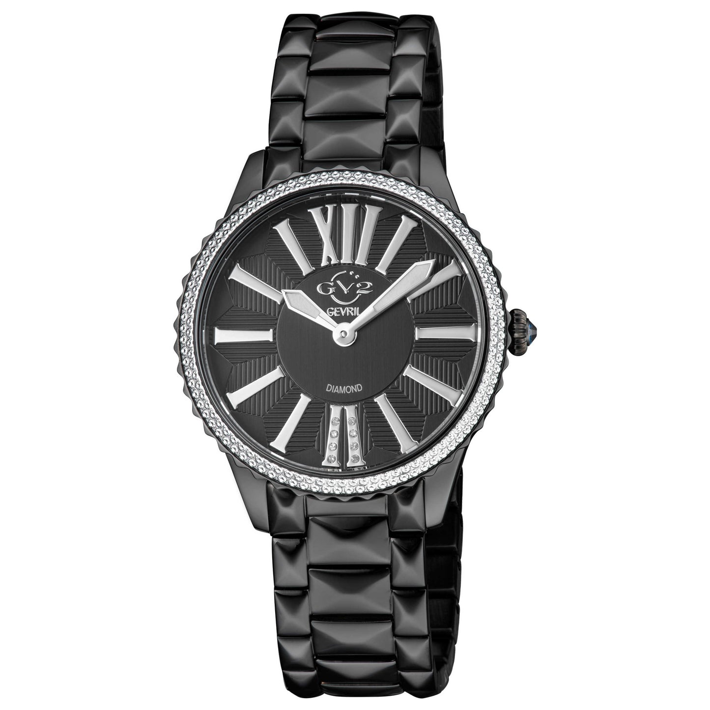 Front view of GV2 by Gevril Siena Diamond Women's Quartz Watch 11724
