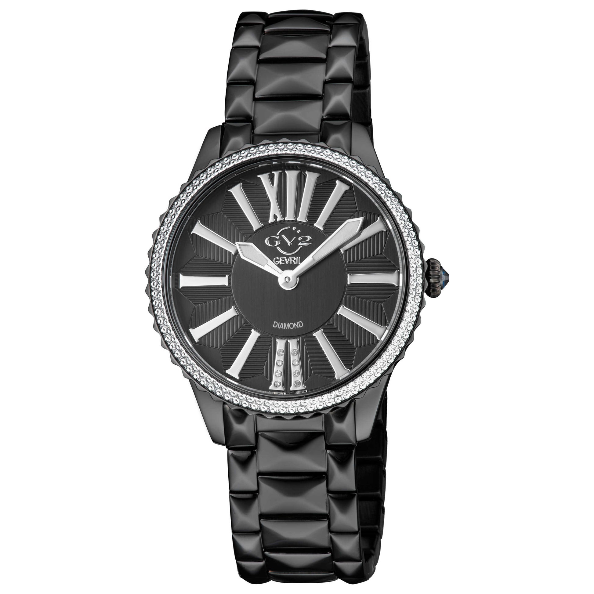 Front view of GV2 by Gevril Siena Diamond Women's Quartz Watch 11724