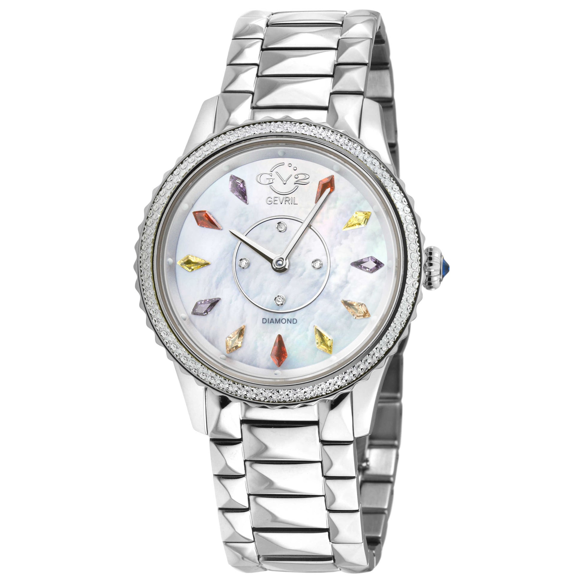 Front view of GV2 by Gevril Siena Diamond Women's Quartz Watch 11734B