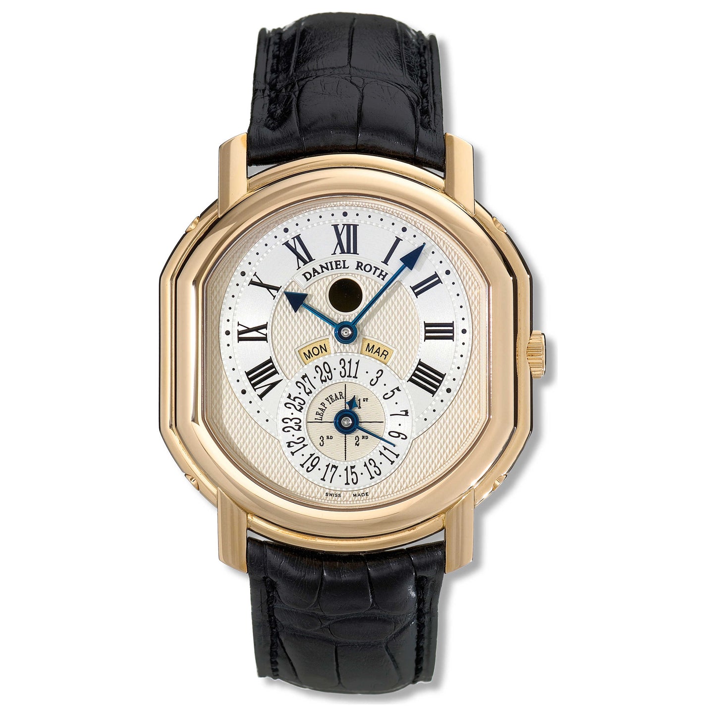 Front view of Daniel Roth Perpetual Calendar Men's Watch 118-X-40-161-CN-BA