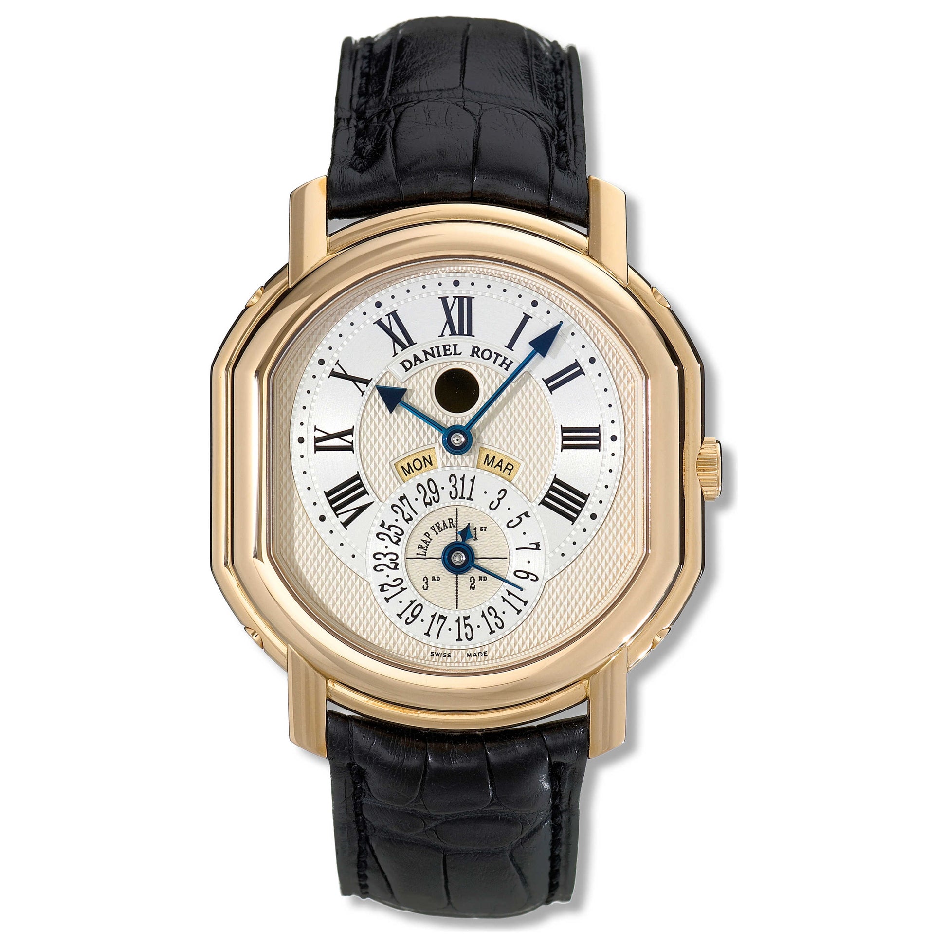 Front view of Daniel Roth Perpetual Calendar Men's Watch 118-X-40-161-CN-BA