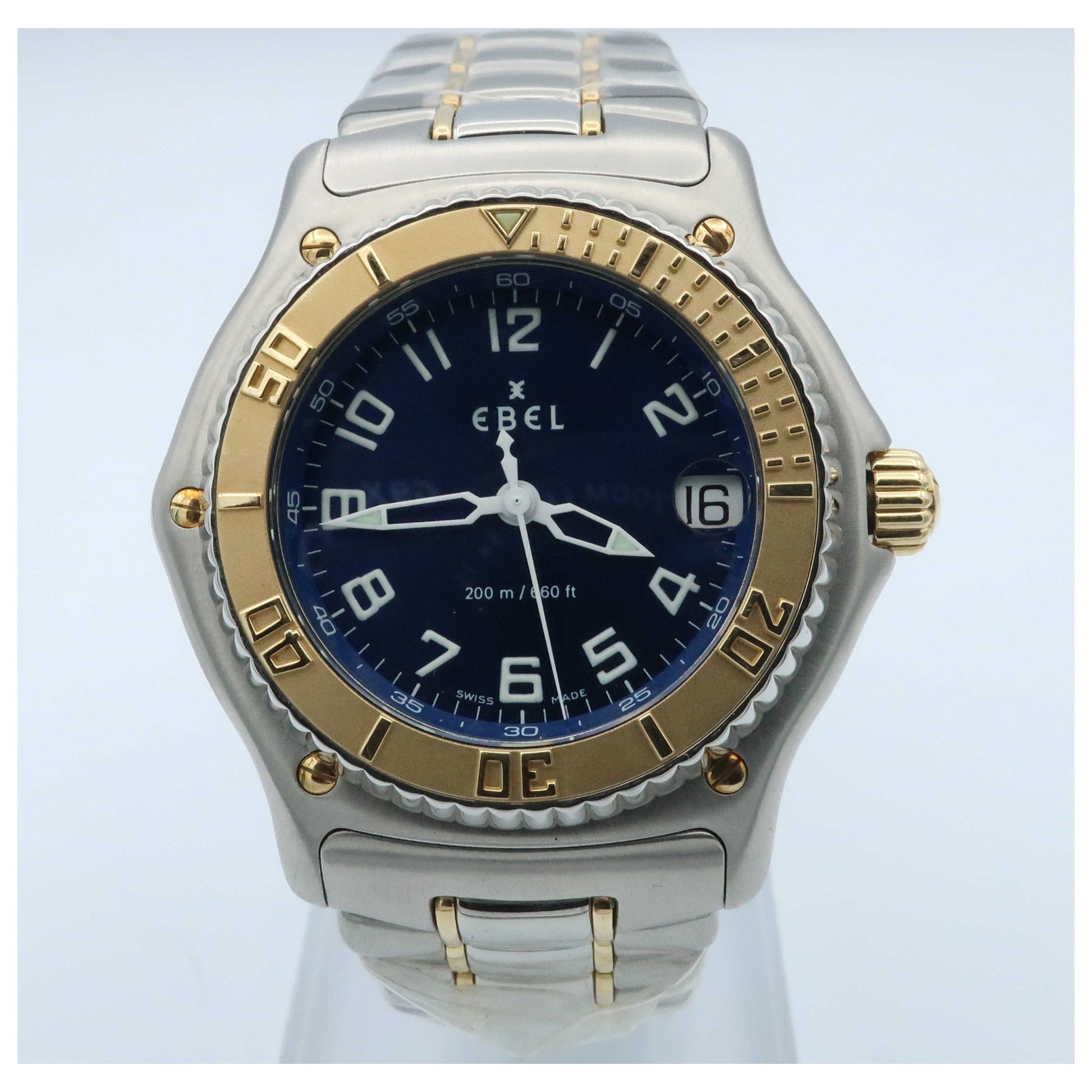 Front view of Ebel Discovery Men's Swiss Quartz (Battery-Powered) Watch 1187341-4665P-SD