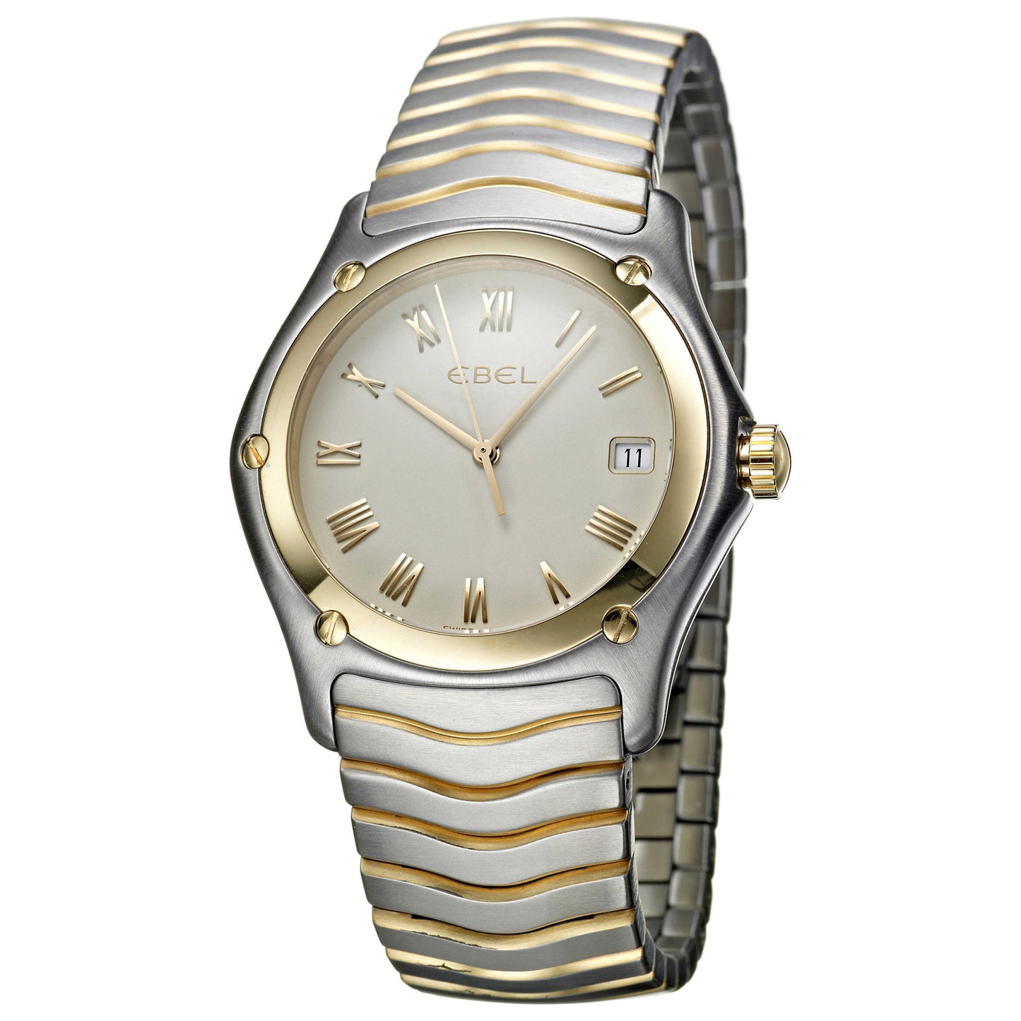 Front view of Ebel Classic Wave Men's Swiss Quartz (Battery-Powered) Watch 1187F41-1225