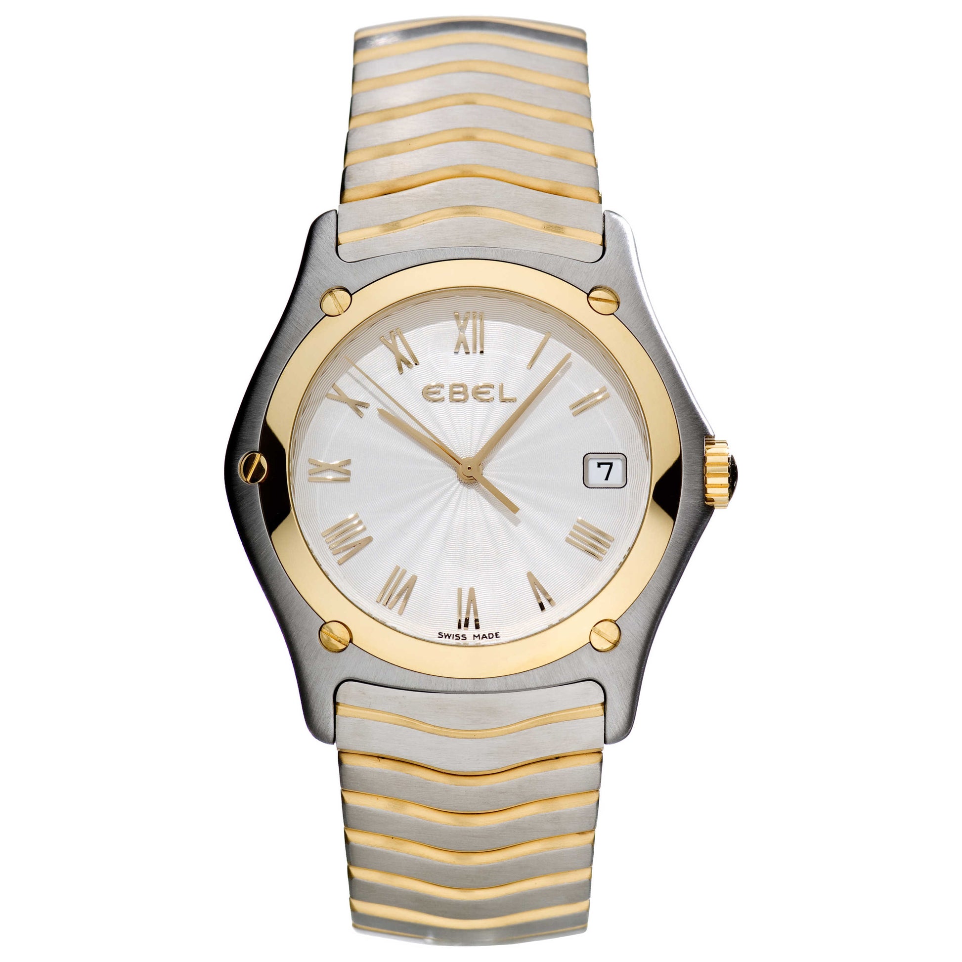 Front view of Ebel Classic Wave Men's Swiss Quartz (Battery-Powered) Watch 1187F41-162F25