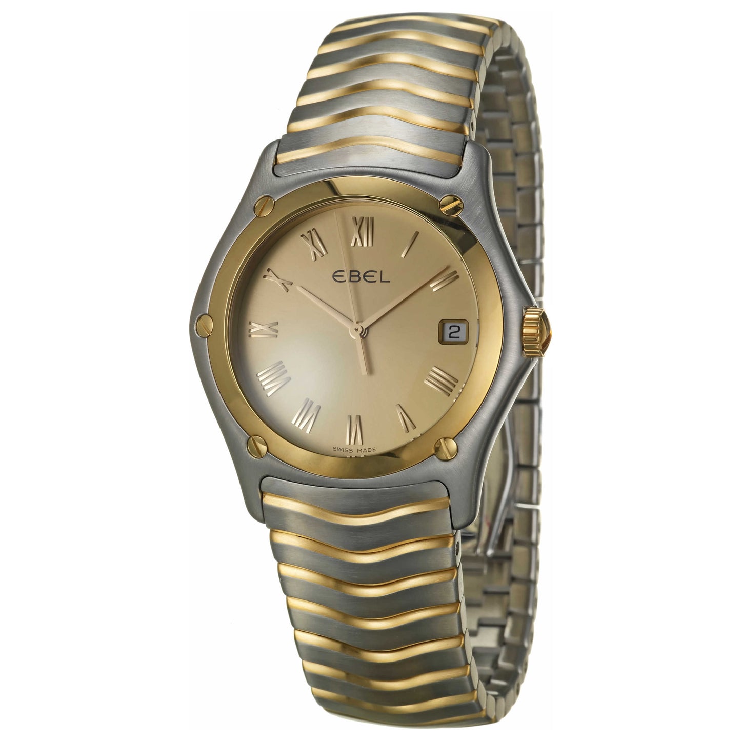 Front view of Ebel Classic Wave Men's Swiss Quartz (Battery-Powered) Watch 1187F41-2225