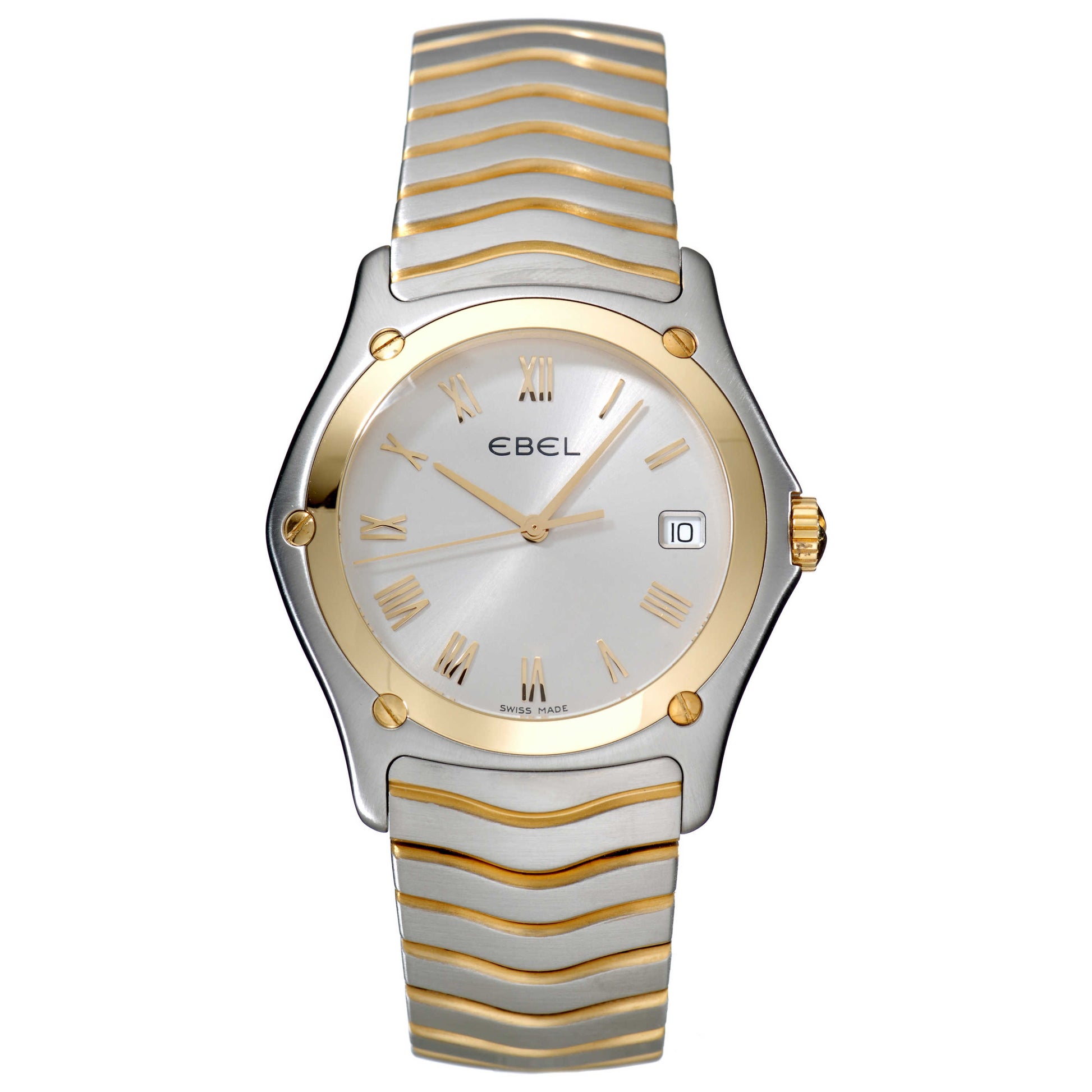 Front view of Ebel Classic Wave Men's Swiss Quartz (Battery-Powered) Watch 1187F41-7225