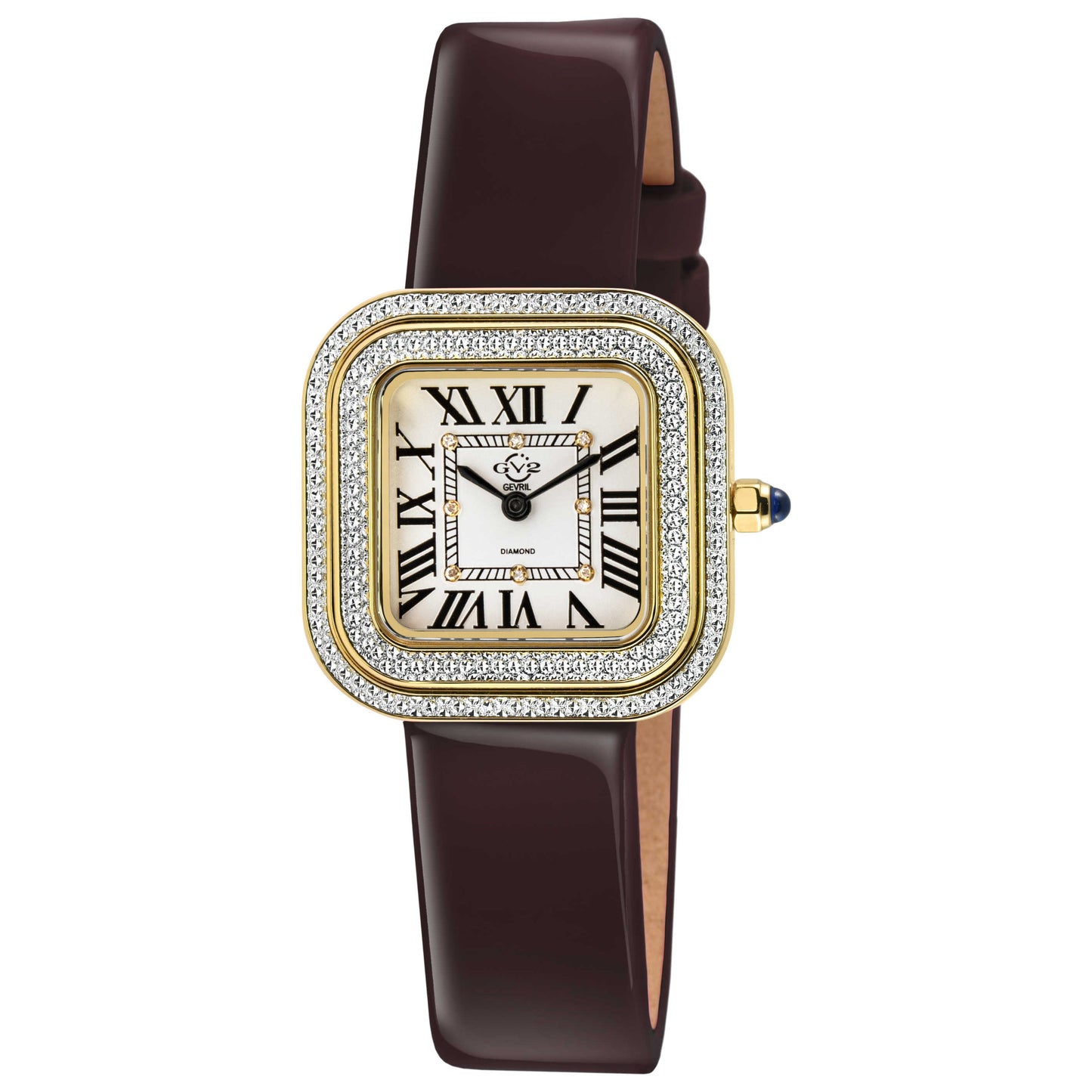 Front view of GV2 by Gevril Bellagio Diamond Women's Quartz Watch 12132