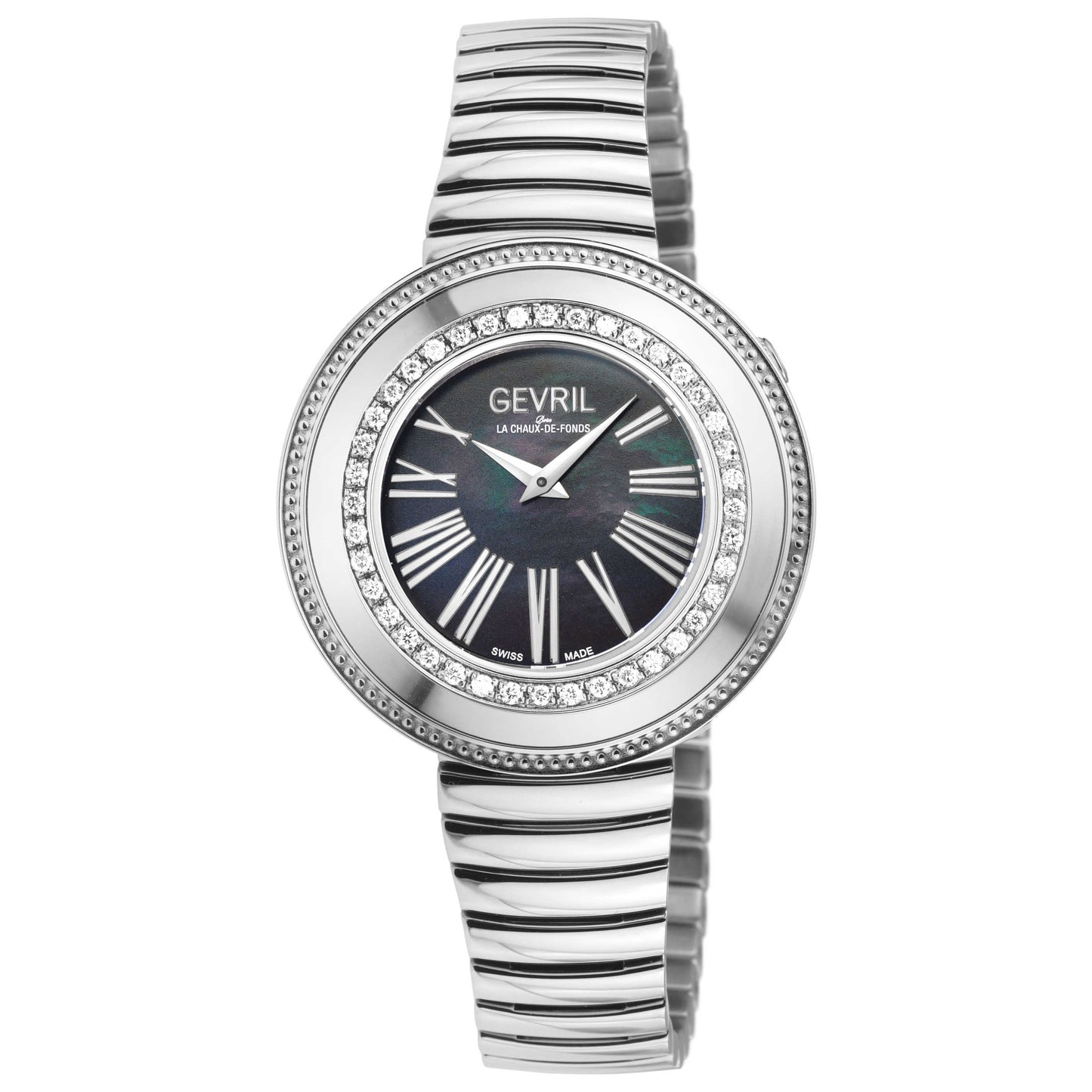 Front view of Gevril Gandria Diamond Women's Quartz Watch 12147B