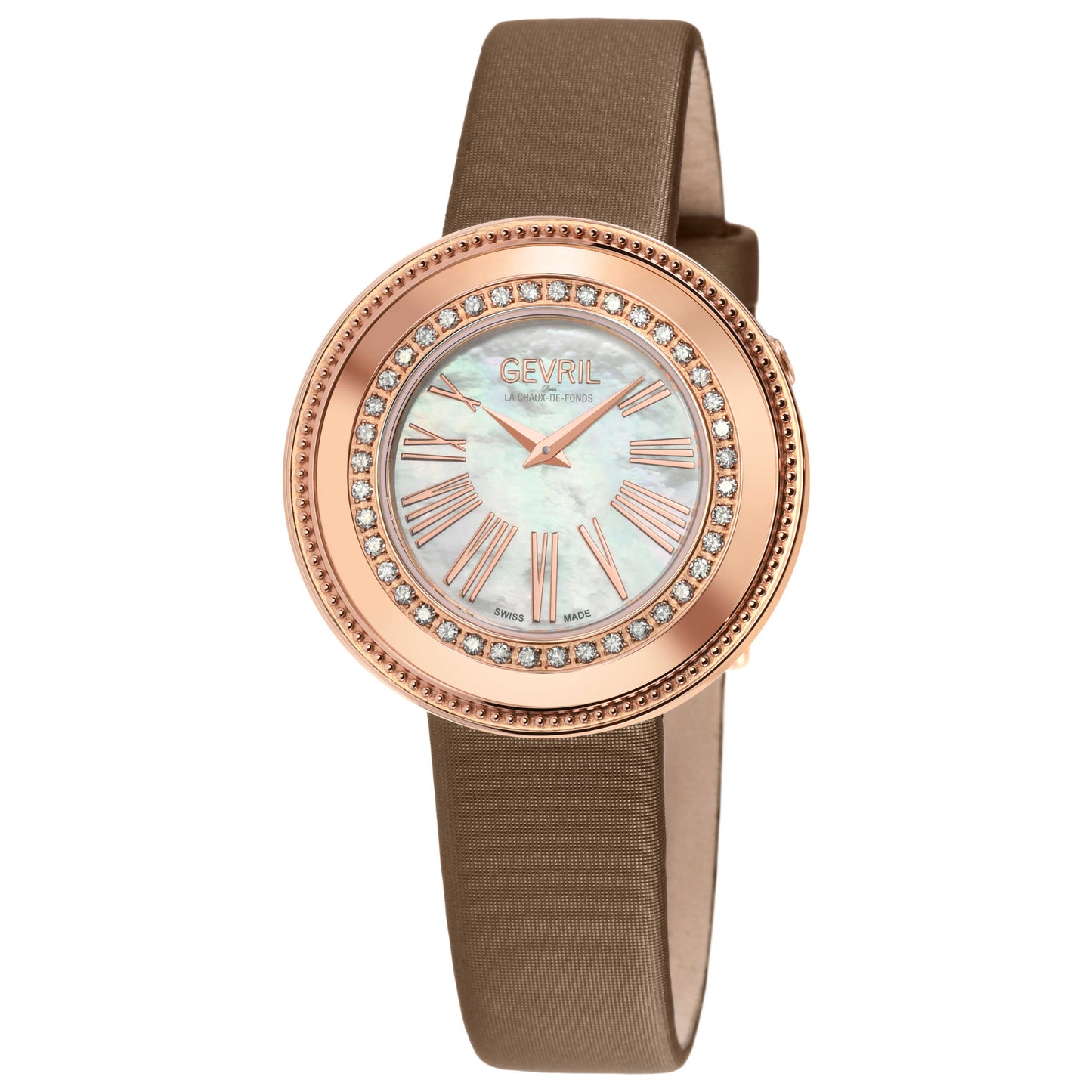 Front view of Gevril Gandria Diamond Women's Quartz Watch 12151