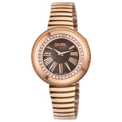 Front view of Gevril Gandria Diamond Women's Quartz Watch 12152B
