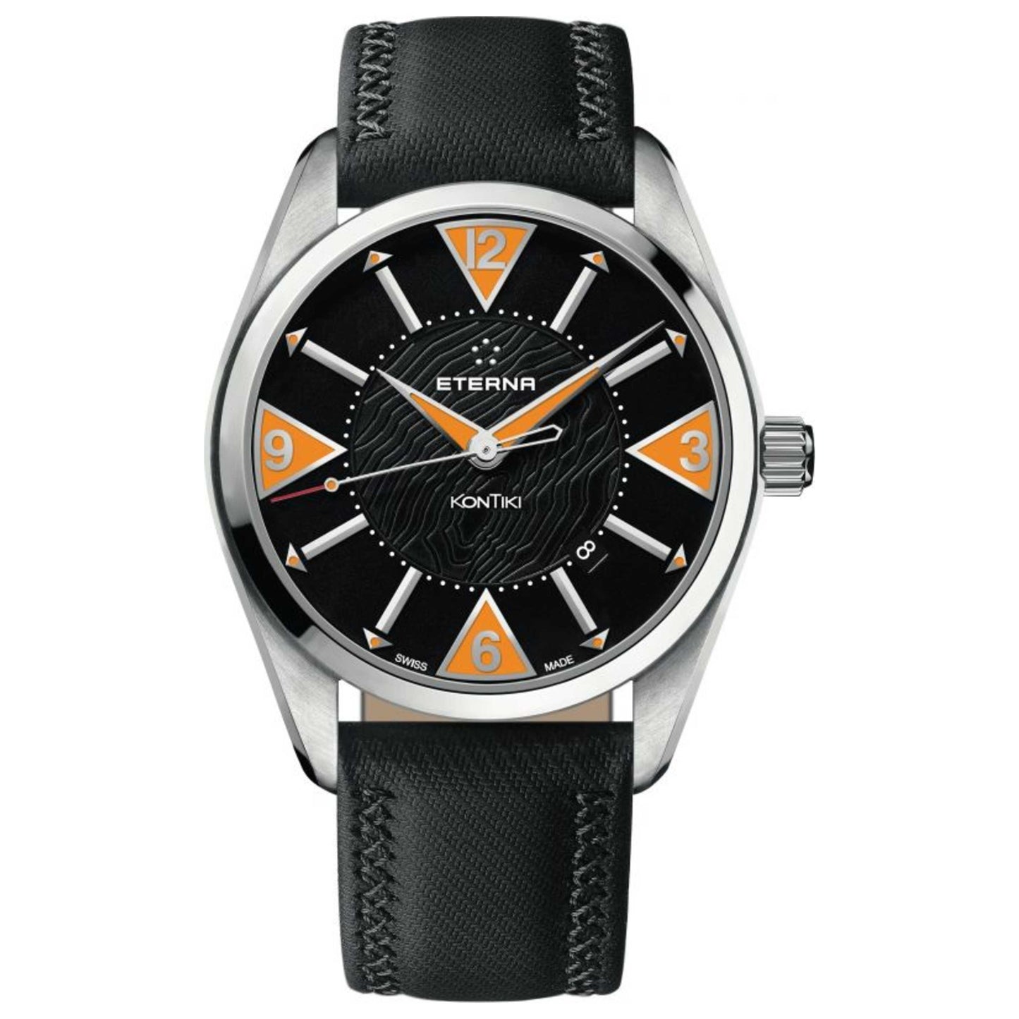Front view of Eterna KonTiki Men's Automatic Watch 1220-41-46-1184